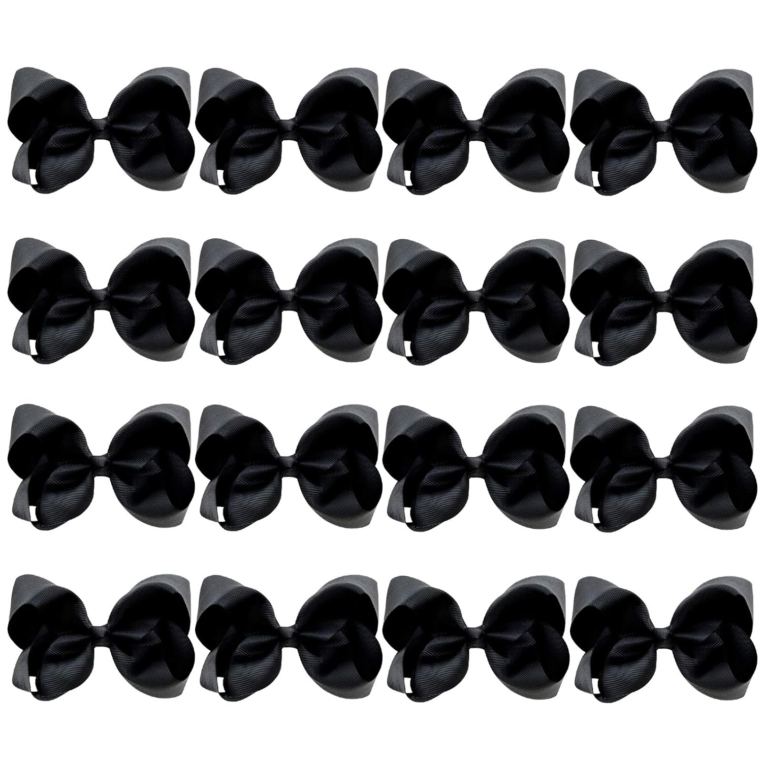 SET DE 16 MOÑOS PARA CABELLO DEEKA 4 PULGADAS CON PINZAS COCODRILO NEGRO - 1