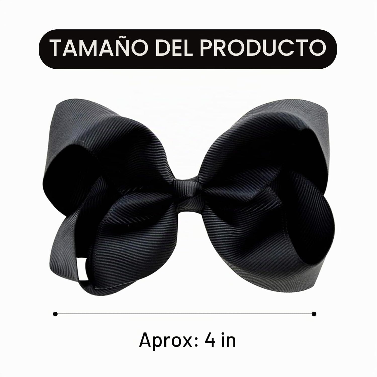 SET DE 16 MOÑOS PARA CABELLO DEEKA 4 PULGADAS CON PINZAS COCODRILO NEGRO - 4