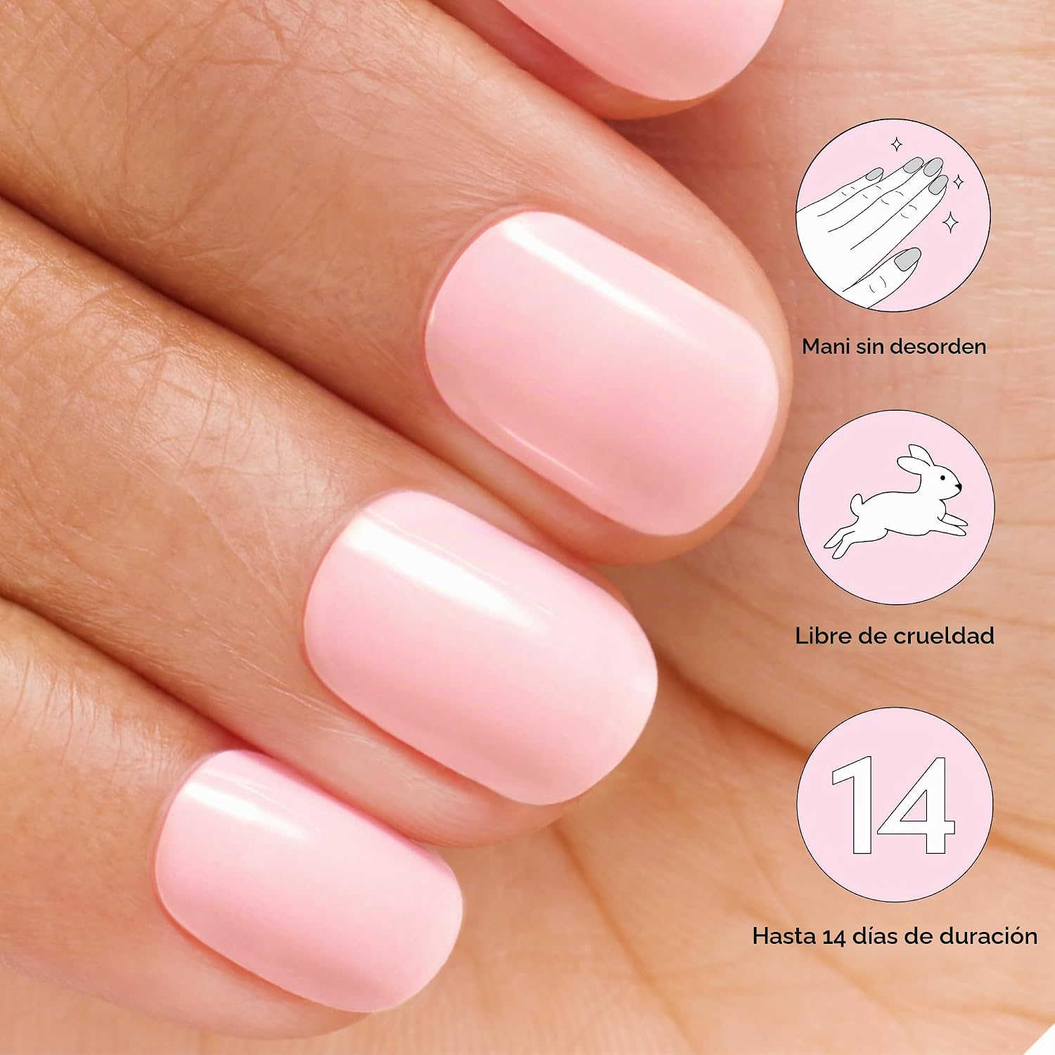 KIT DE MANICURA DASHING DIVA GLAZE NAIL STARTER CON LÁMPARA LED ROSA PÁLIDO - 5