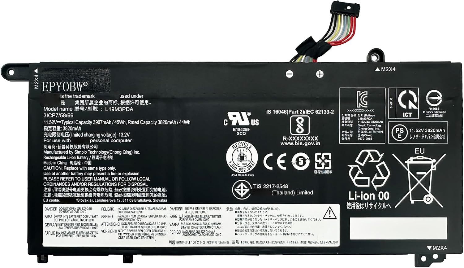 BATERÍA L19M3PDA 45WH PARA LENOVO THINKBOOK 14 Y 15 - 1