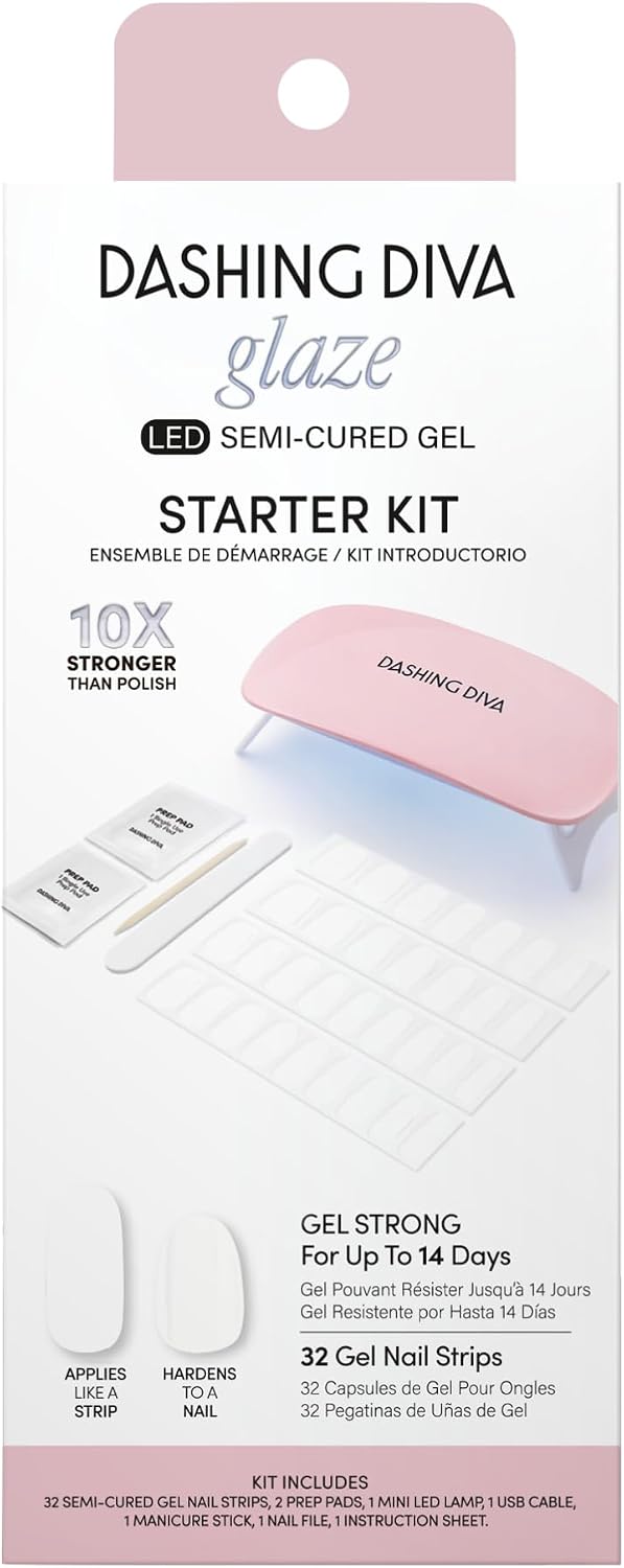 KIT DE MANICURA DASHING DIVA GLAZE DAIKON CON LÁMPARA LED - 1
