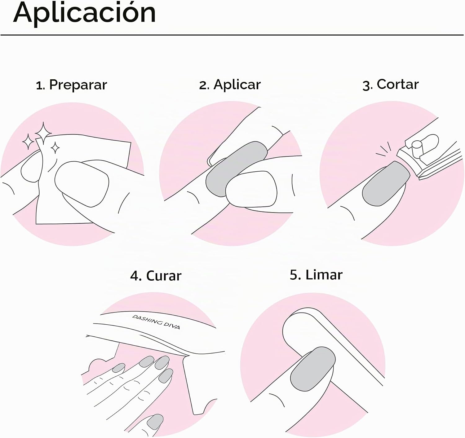 KIT DE MANICURA DASHING DIVA GLAZE NAIL STARTER NEGRO - 3
