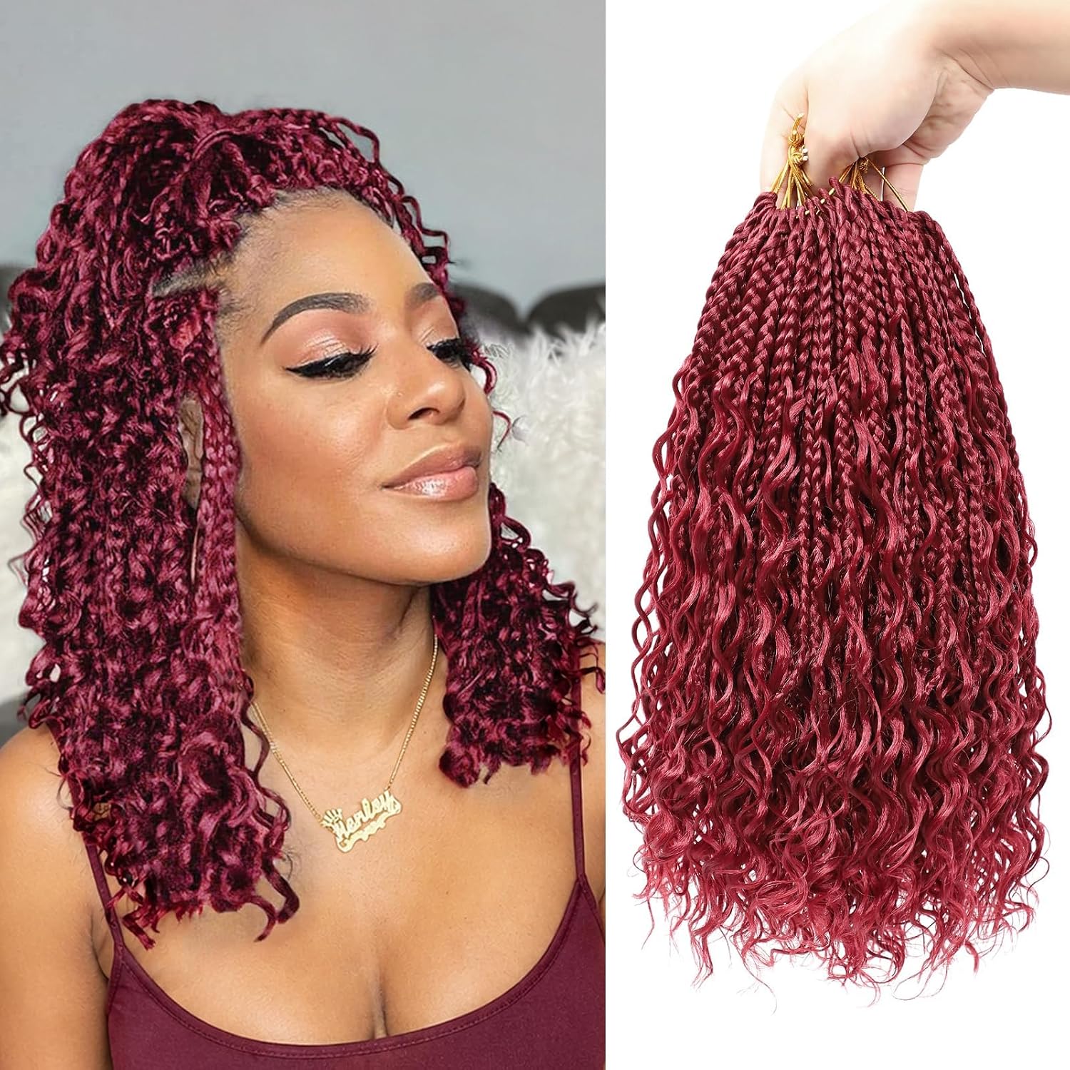 EXTENSIONES DE CABELLO CROCHET MAIREAD GODDESS BOX BRAIDS 14 PULGADAS - 1
