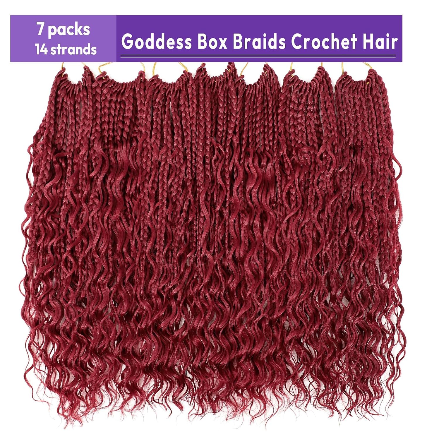 EXTENSIONES DE CABELLO CROCHET MAIREAD GODDESS BOX BRAIDS 14 PULGADAS - 4