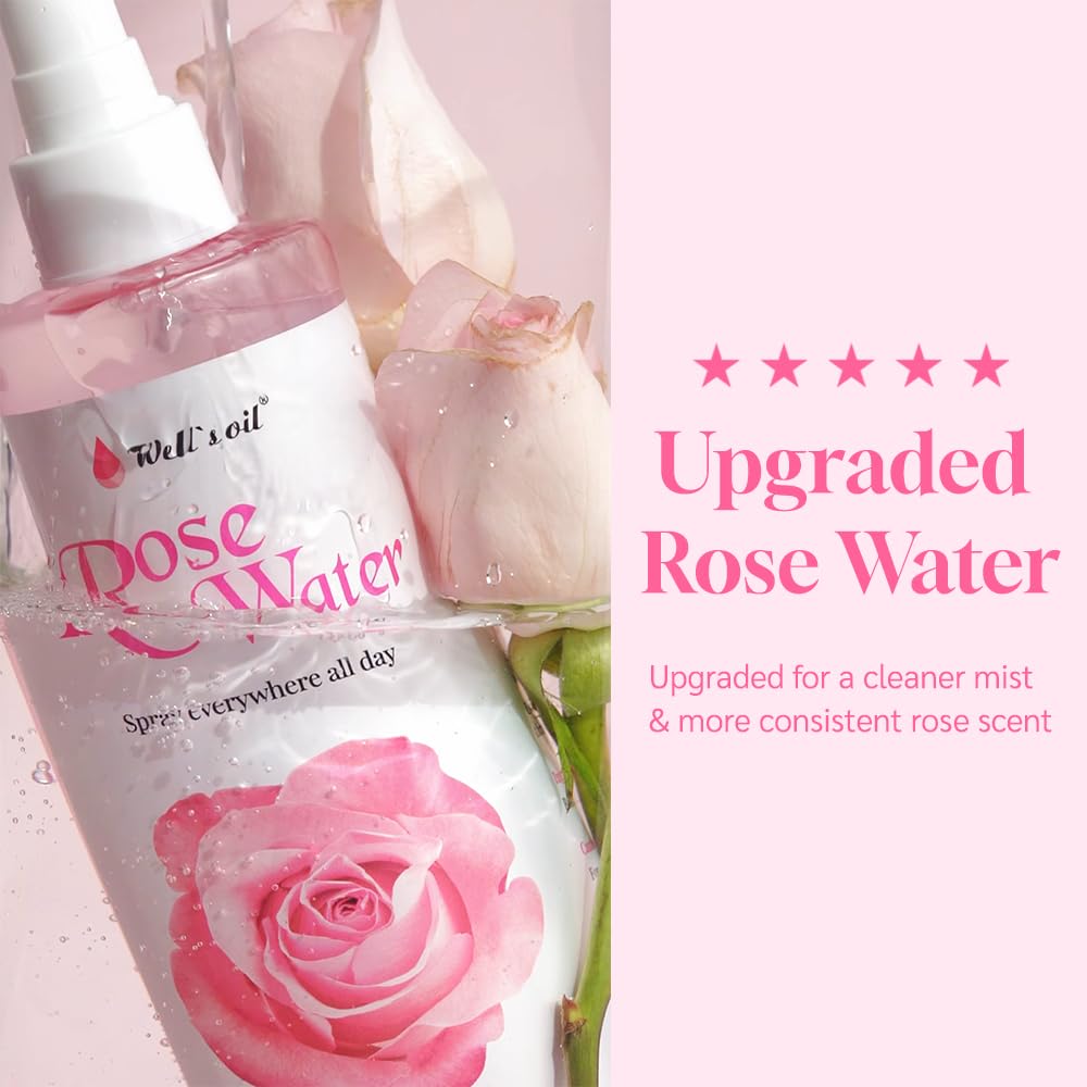 HIDROSOL DE ROSAS WELL'S OIL SPRAY PARA ROSTRO Y CABELLO 946 ML - 5