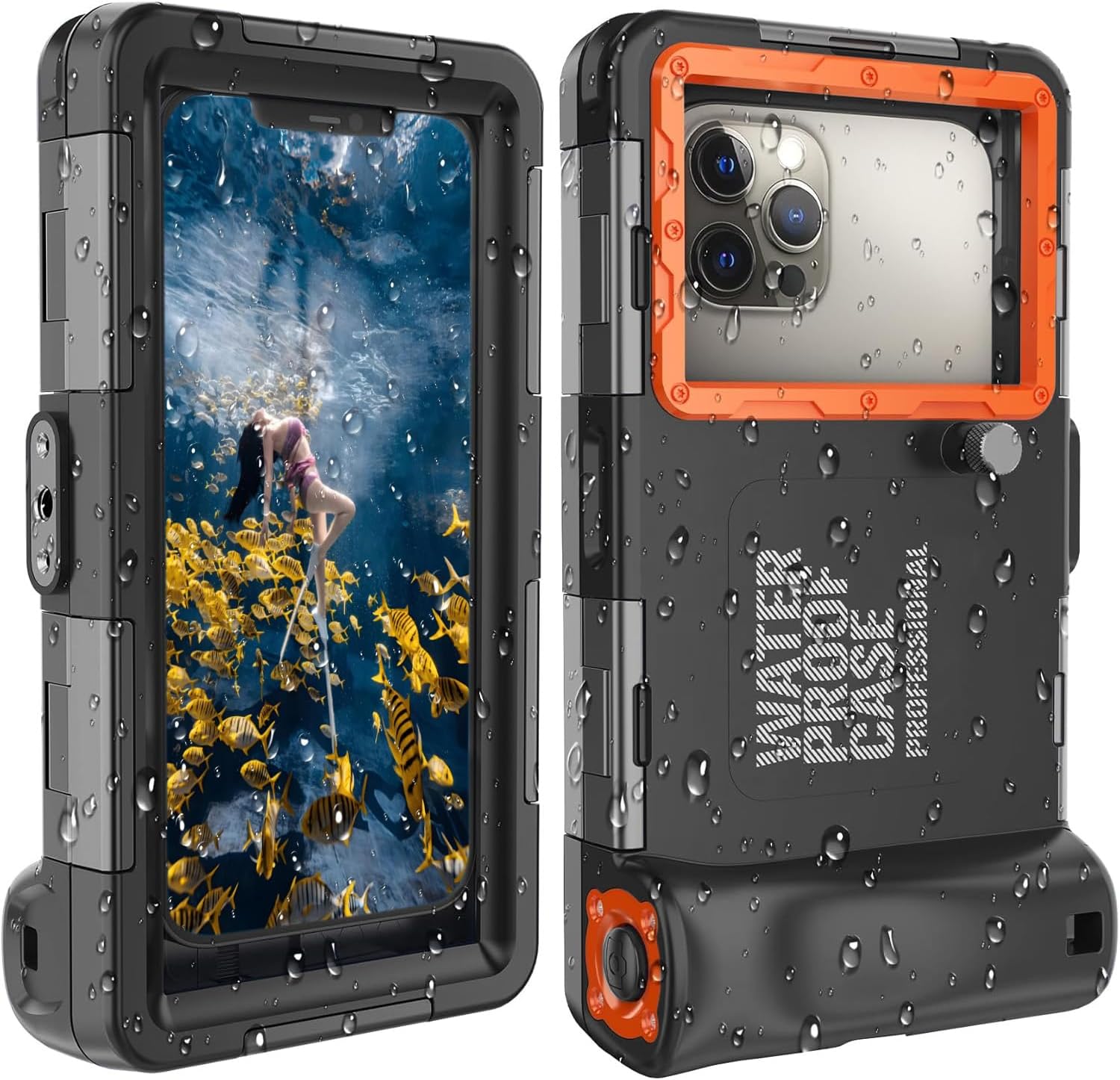 FUNDA WATERPROOF PARA CELULAR UNIVERSAL BUZO 50 PIES IP68 NEGRO - 1