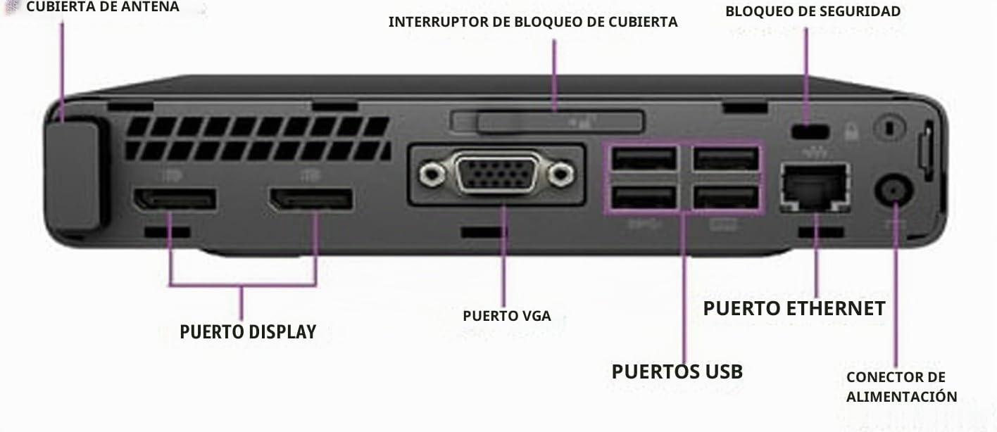 COMPUTADORA DE ESCRITORIO HP PRODESK 600 G3 MINI INTEL CORE I5-6500T 16GB RAM 256GB SSD WINDOWS 11 PRO - 4