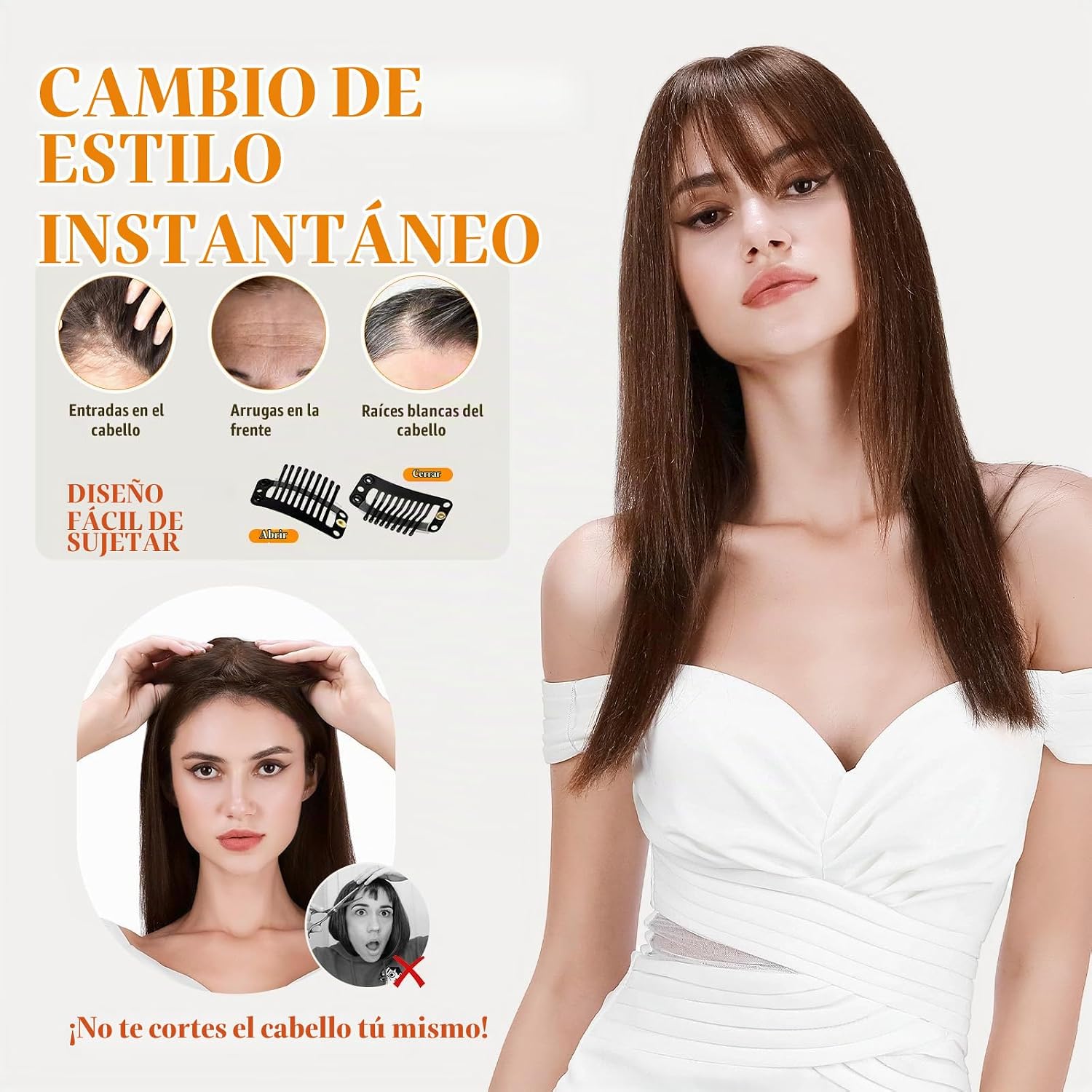FLEQUILLO CLIP HAIRRO CABELLO HUMANO REMY 11 PULGADAS CASTAÑO MEDIO CON RUBIO OSCURO - 3