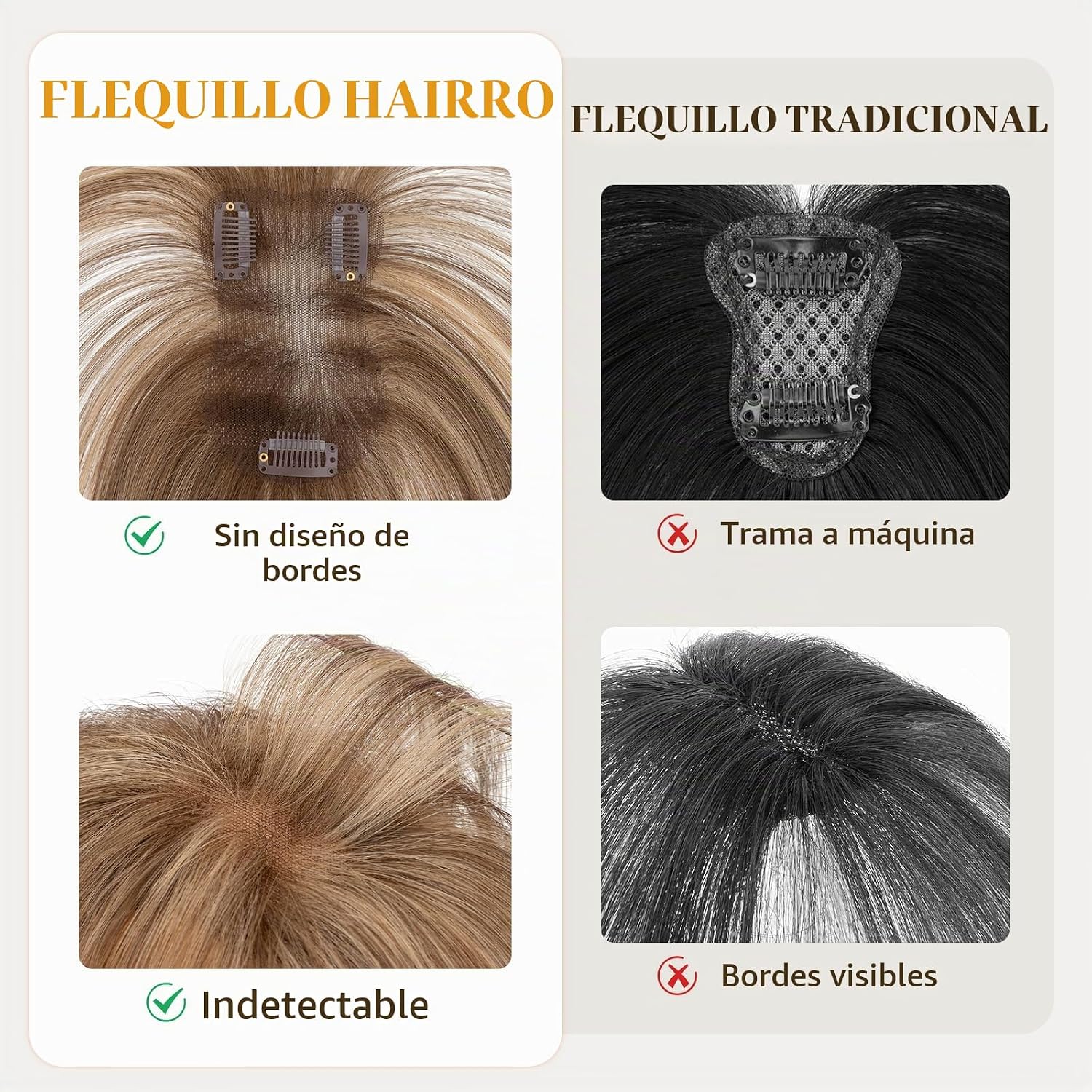 FLEQUILLO CLIP HAIRRO CABELLO HUMANO REMY 11 PULGADAS CASTAÑO MEDIO CON RUBIO OSCURO - 4