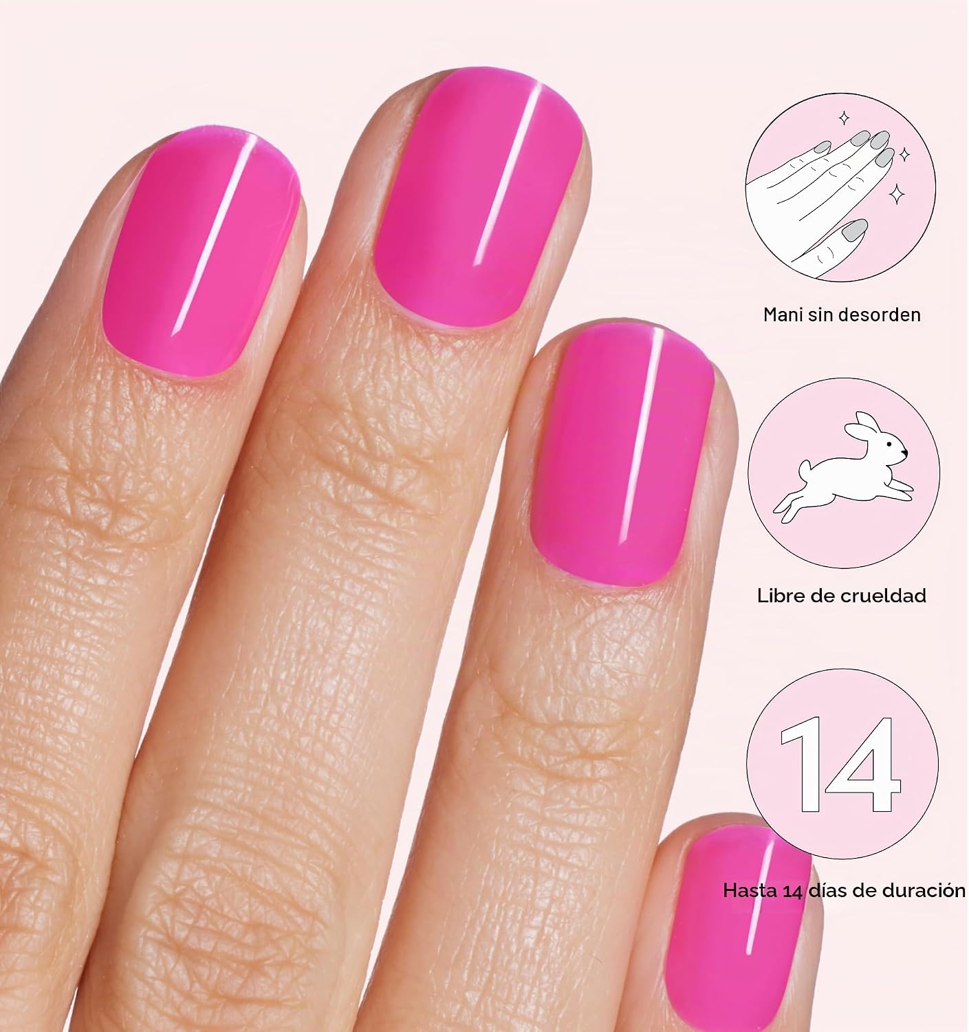 KIT DE MANICURA DASHING DIVA GLAZE MAGENTA MADNESS CON LÁMPARA LED - 4