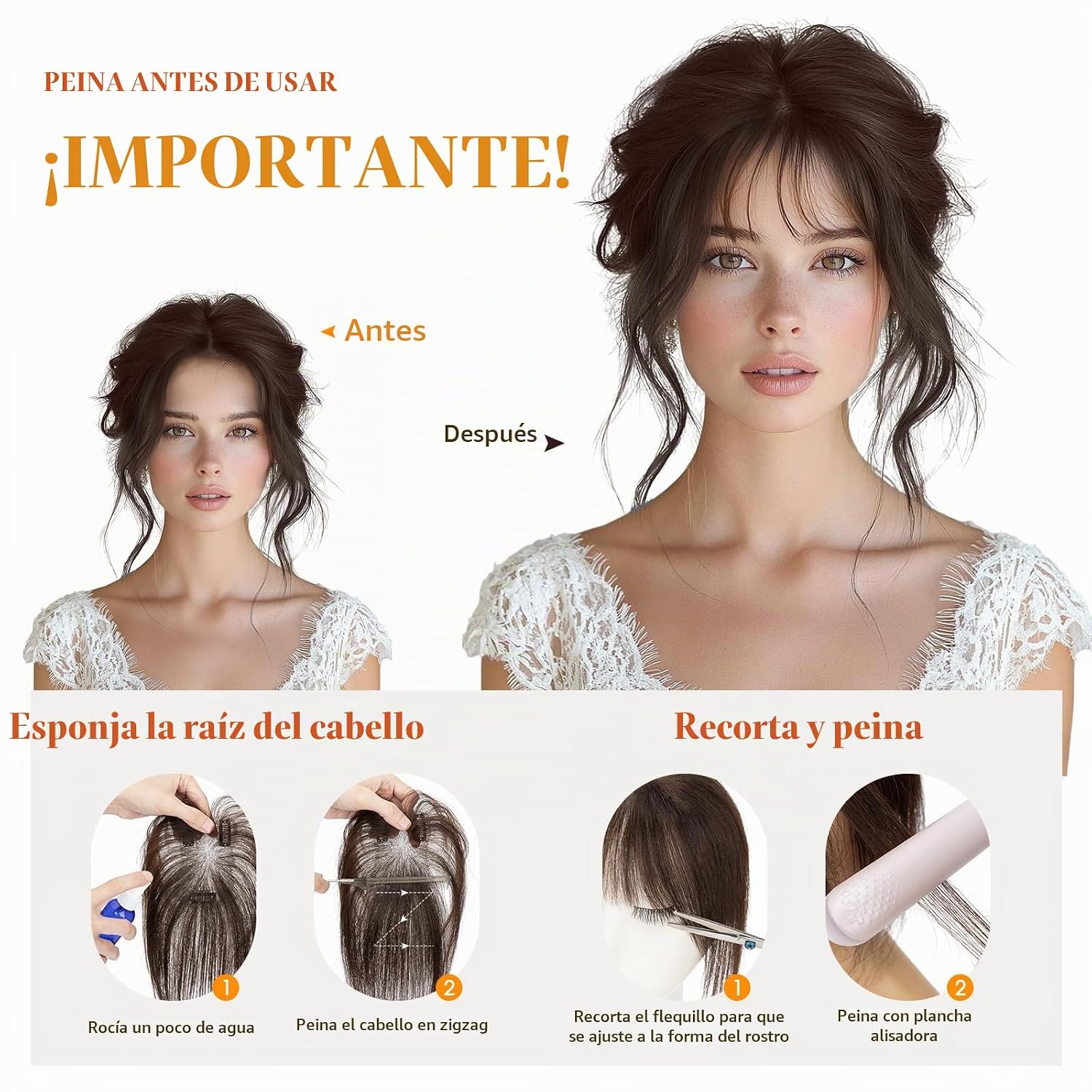 FLEQUILLO CLIP IN HAIRRO CABELLO HUMANO REMY 3D MARRÓN MEDIO 11 PULGADAS 14G - 2