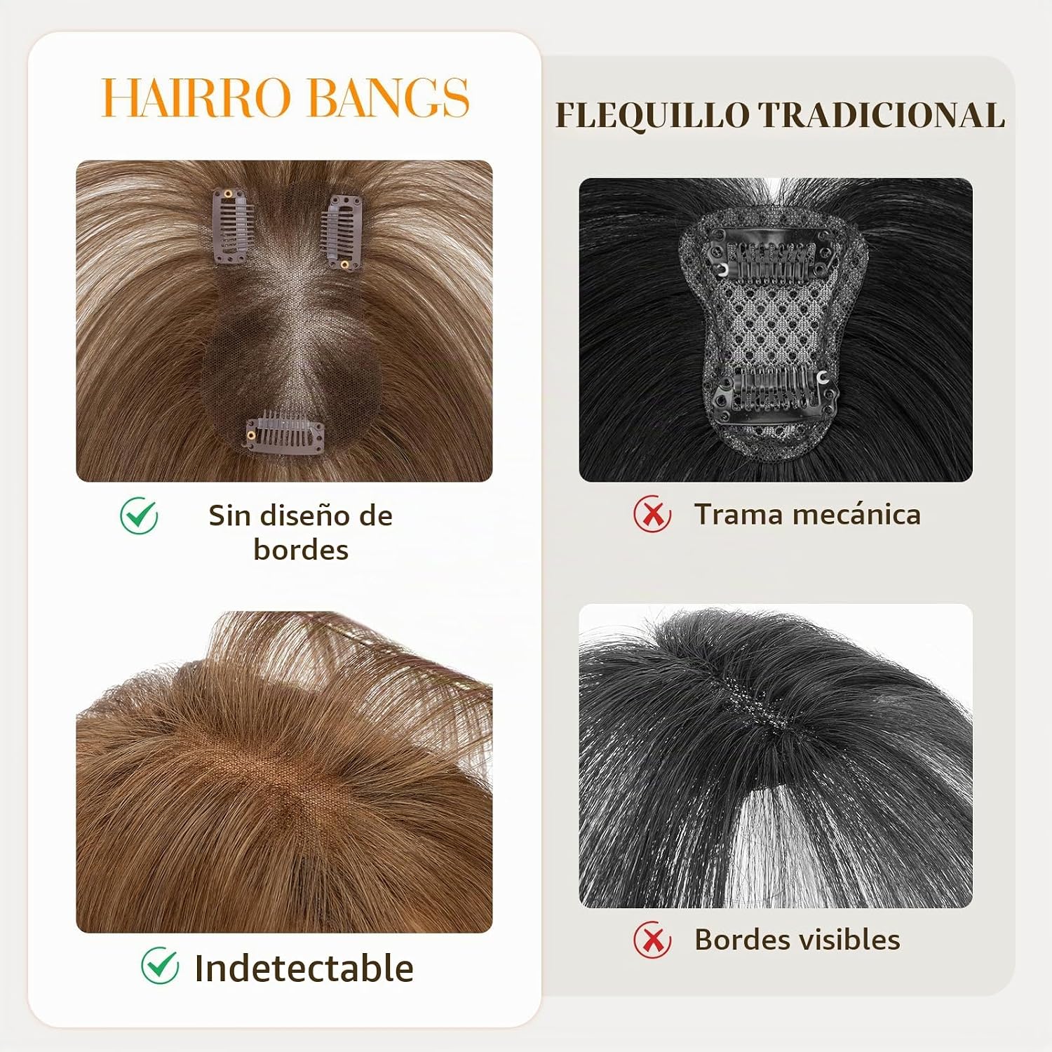 FLEQUILLO CLIP IN HAIRRO CABELLO HUMANO REMY 3D MARRÓN MEDIO 11 PULGADAS 14G - 4