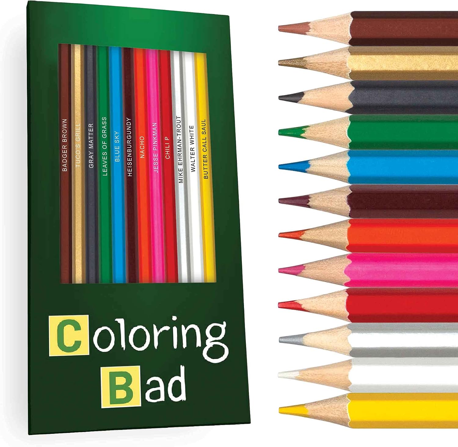 JUEGO DE LÁPICES DE COLOR BREAKING BAD 12 UNIDADES NÚCLEO SUAVE - 1