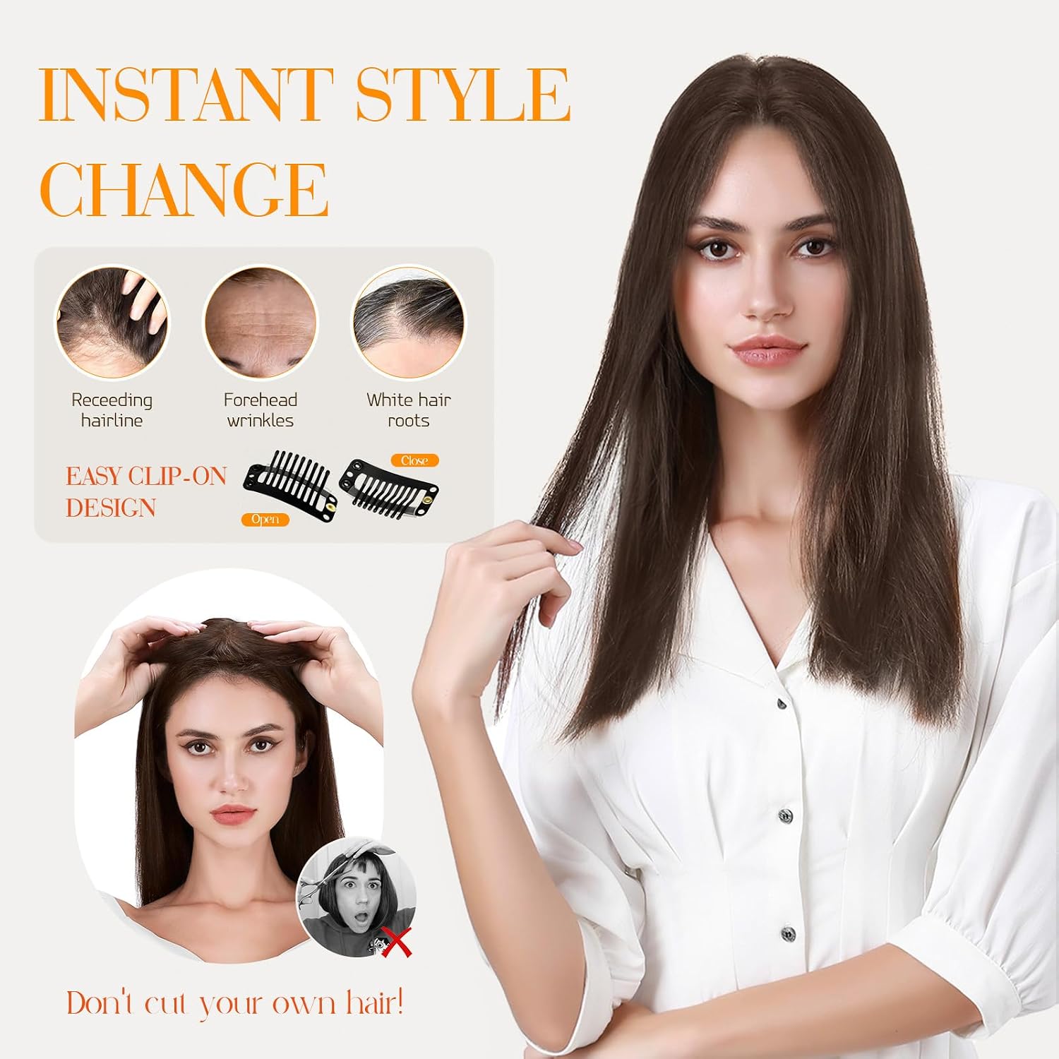 FLEQUILLO CLIP-ON HAIRRO CABELLO HUMANO 14 PULGADAS NEGRO NATURAL - 3