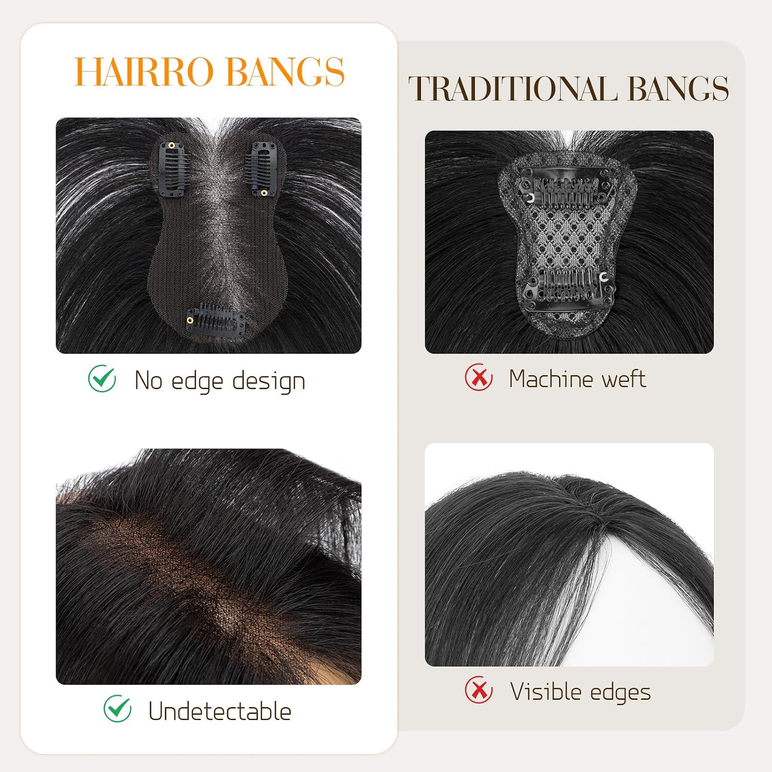 FLEQUILLO CLIP-ON HAIRRO CABELLO HUMANO 14 PULGADAS NEGRO NATURAL - 4