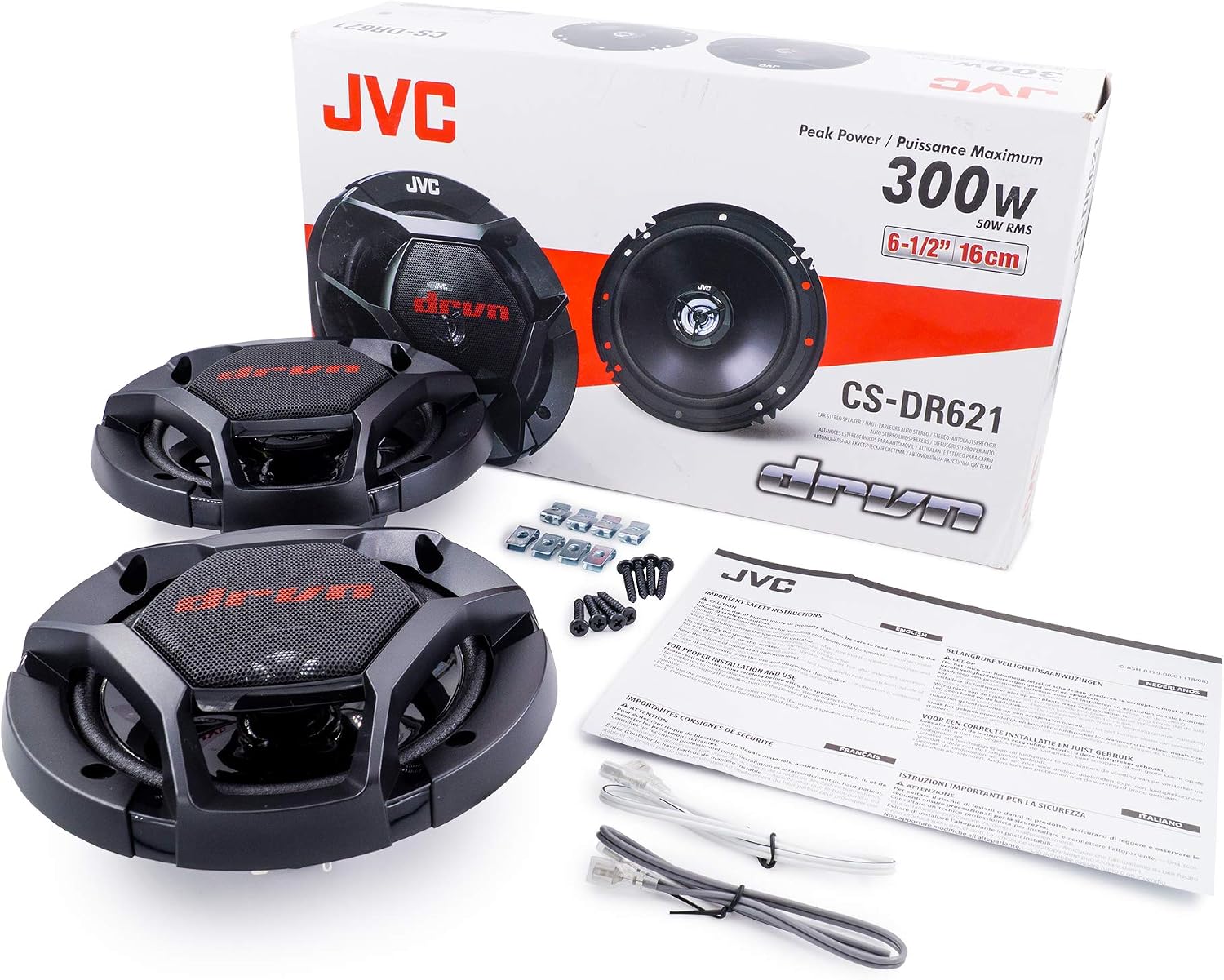 PARLANTES PARA AUTO JVC CS-DR621 6.5 PULGADAS 300W - 5