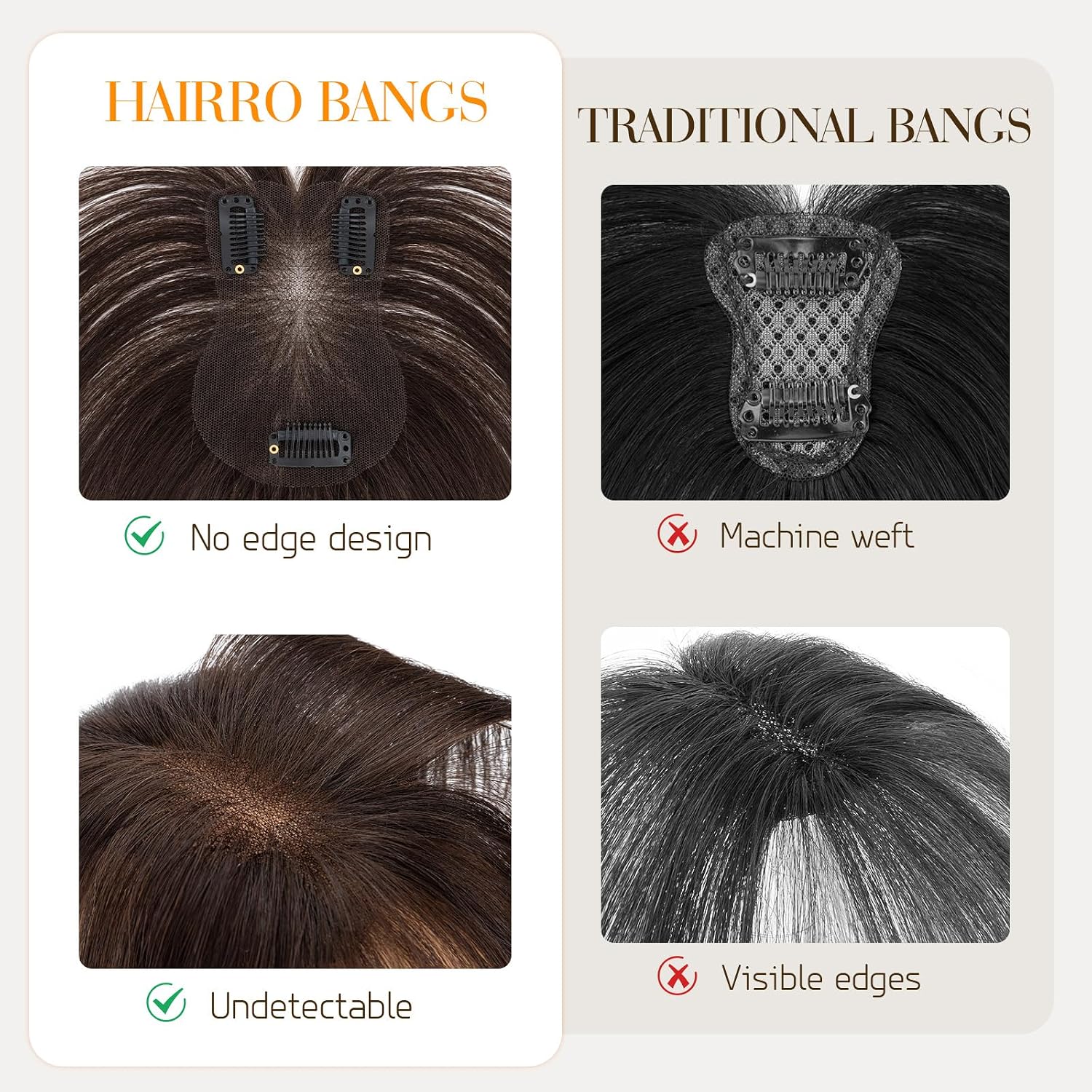 FLEQUILLO CLIP IN HAIRRO CABELLO HUMANO 14' CASTAÑO OSCURO #02 - 4