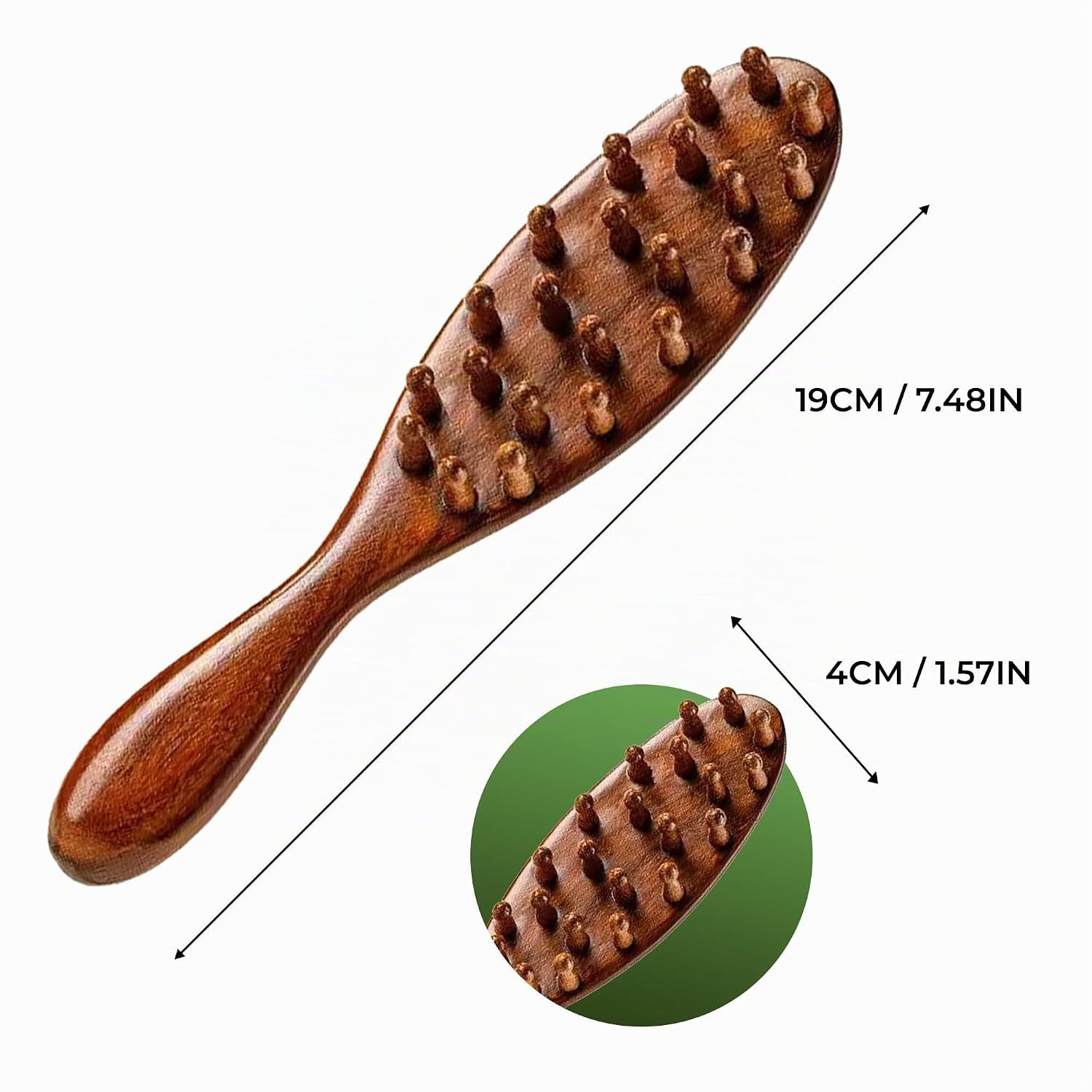 CEPILLO PARA DREADLOCKS LOCSANITY SÁNDALO NATURAL CON CERDAS ANCHAS - 2