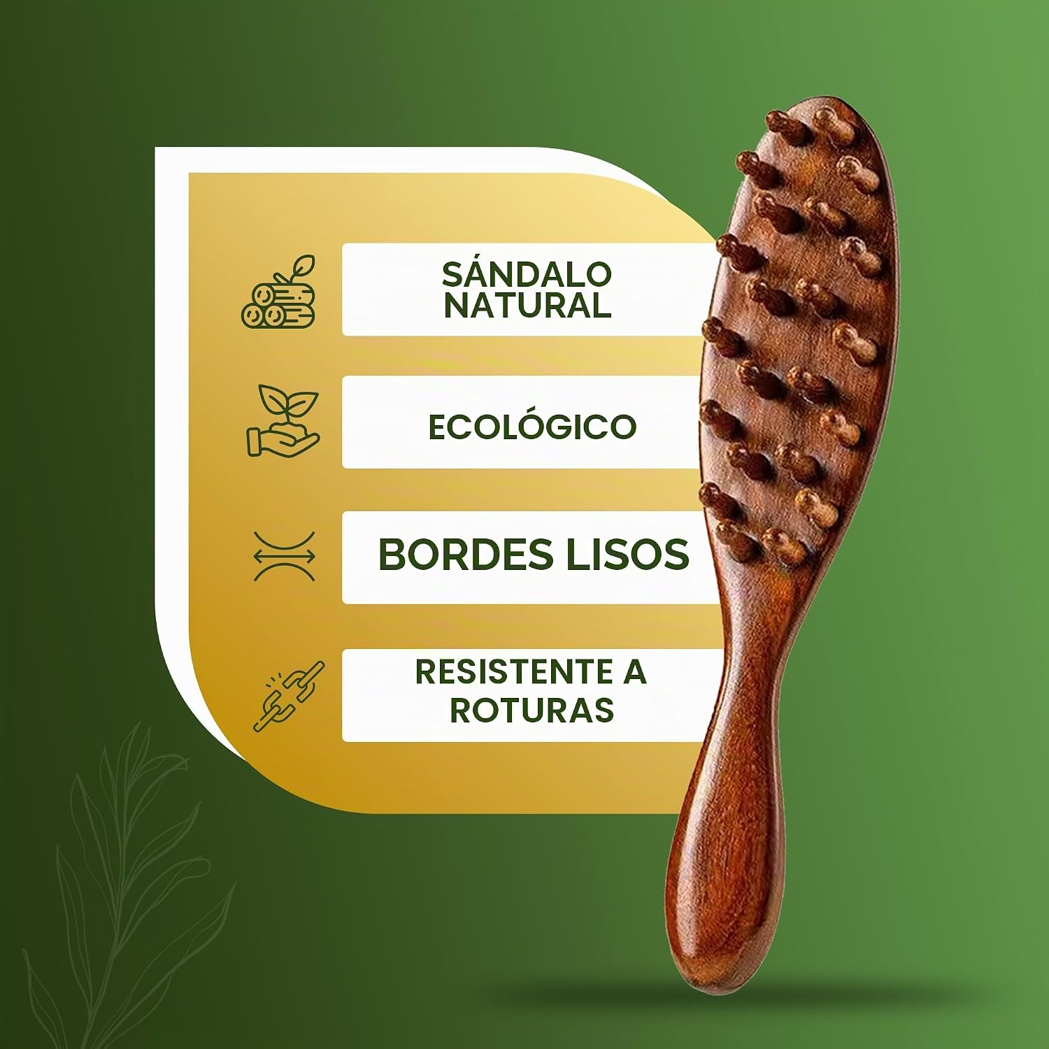 CEPILLO PARA DREADLOCKS LOCSANITY SÁNDALO NATURAL CON CERDAS ANCHAS - 3