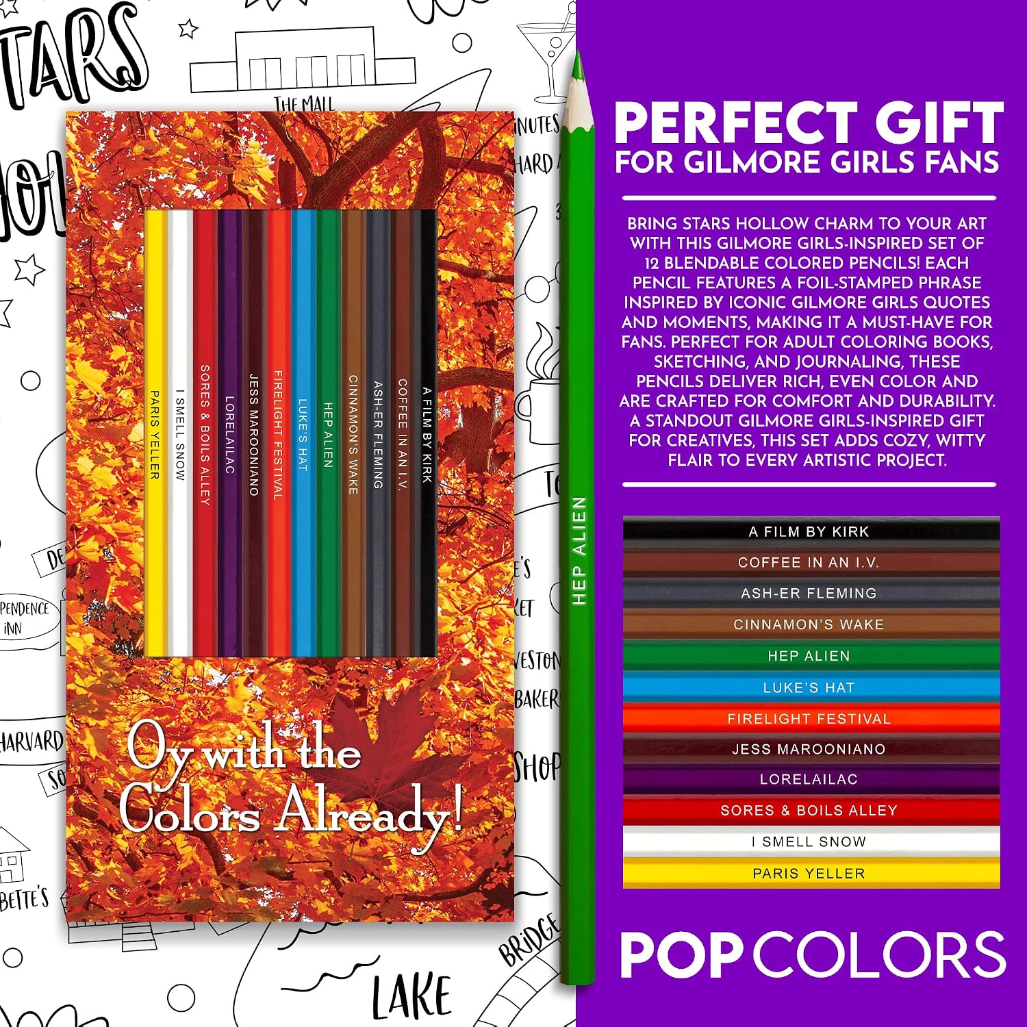 LÁPICES DE COLOR PUN LABS COZY CORNERS SET 12 PIEZAS NÚCLEO SUAVE - 4