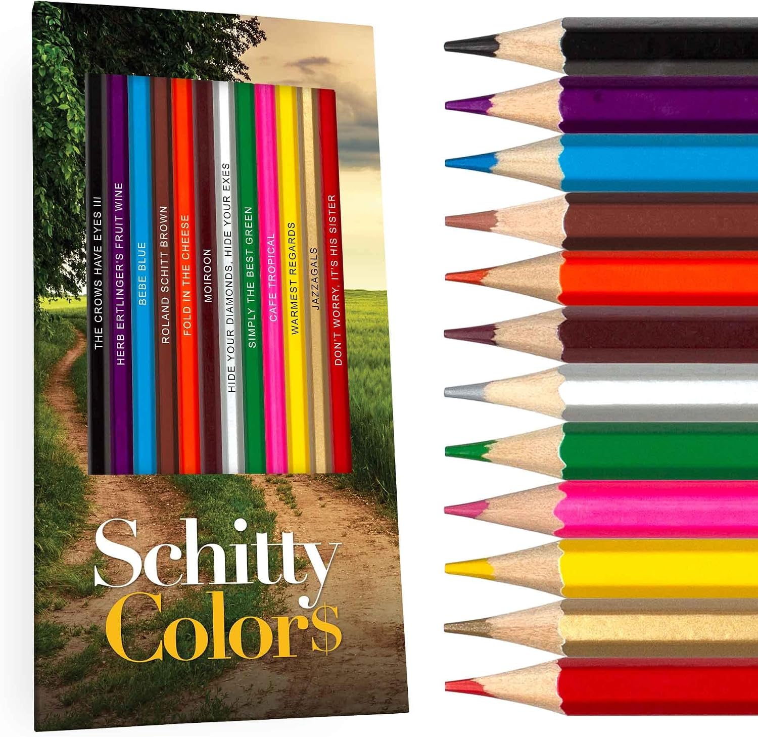 LÁPICES DE COLOR PUN LABS WHIMSY CREEK SET 12 PIEZAS CON ESTAMPADO FOIL - 1