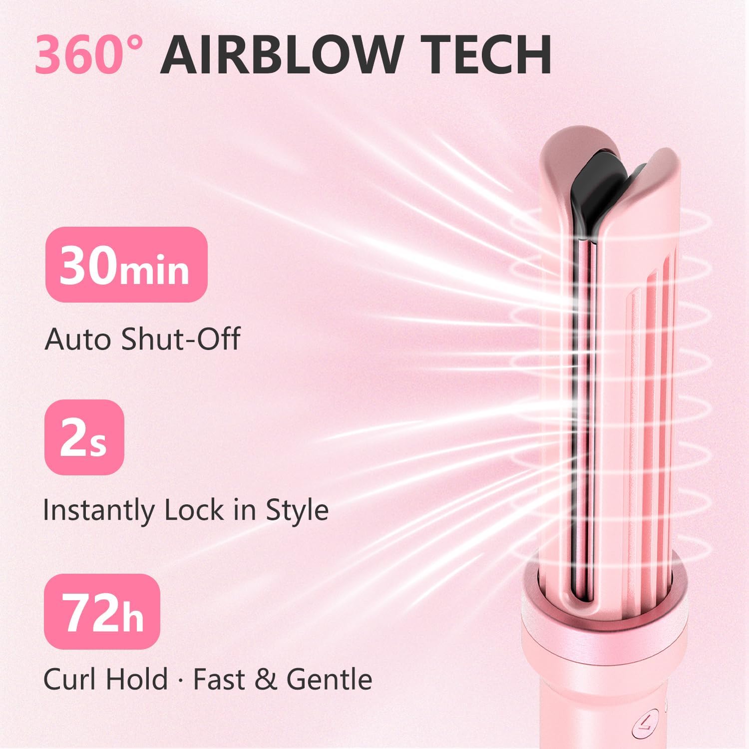 RIZADOR AUTOMÁTICO FORLIFA 3 EN 1 DE 1 PULGADA CON FLUJO DE AIRE FRÍO - 4