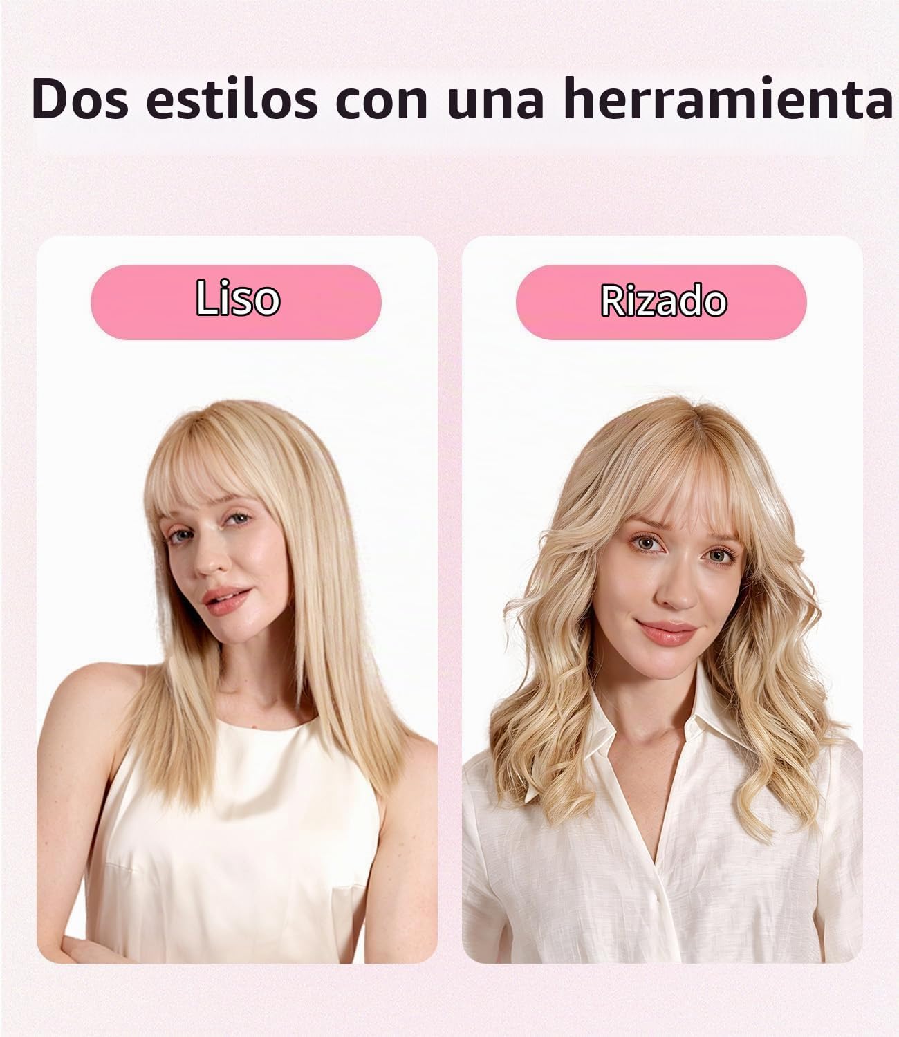 RIZADOR DE CABELLO FORLIFA 2 EN 1 PARA CABELLO CORTO, PLANCHAS FLOTANTES 0.6 PULGADAS - 3