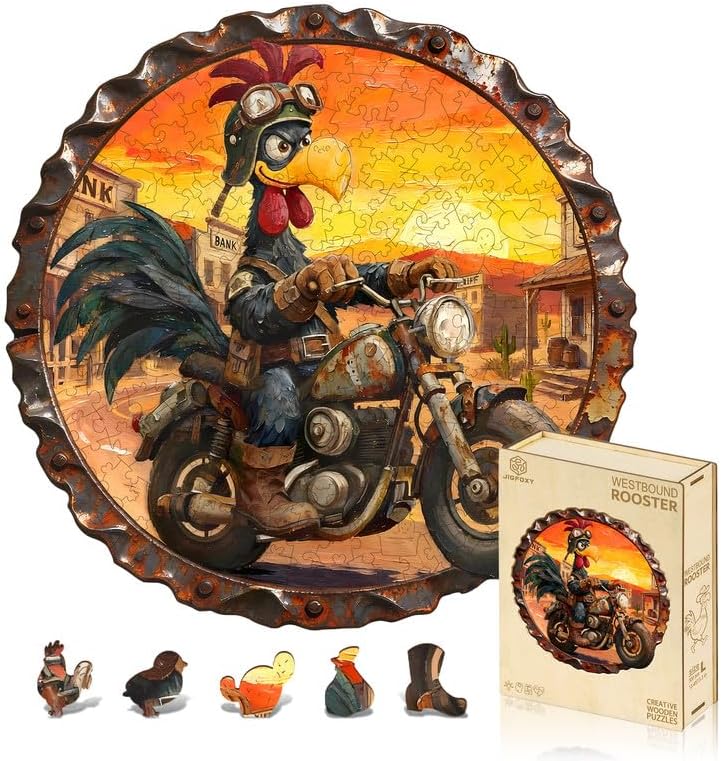 ROMPECABEZAS DE MADERA JIGFOXY THE WESTBOUND ROOSTER 300 PIEZAS - 1