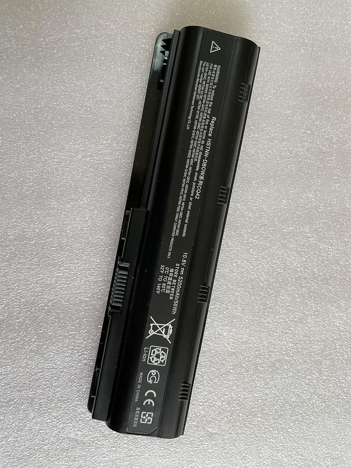 BATERÍA PARA NOTEBOOK HP MU06 10.8V 4400MAH COMPATIBLE CON SERIES G62 G72 PRESARIO CQ - 3