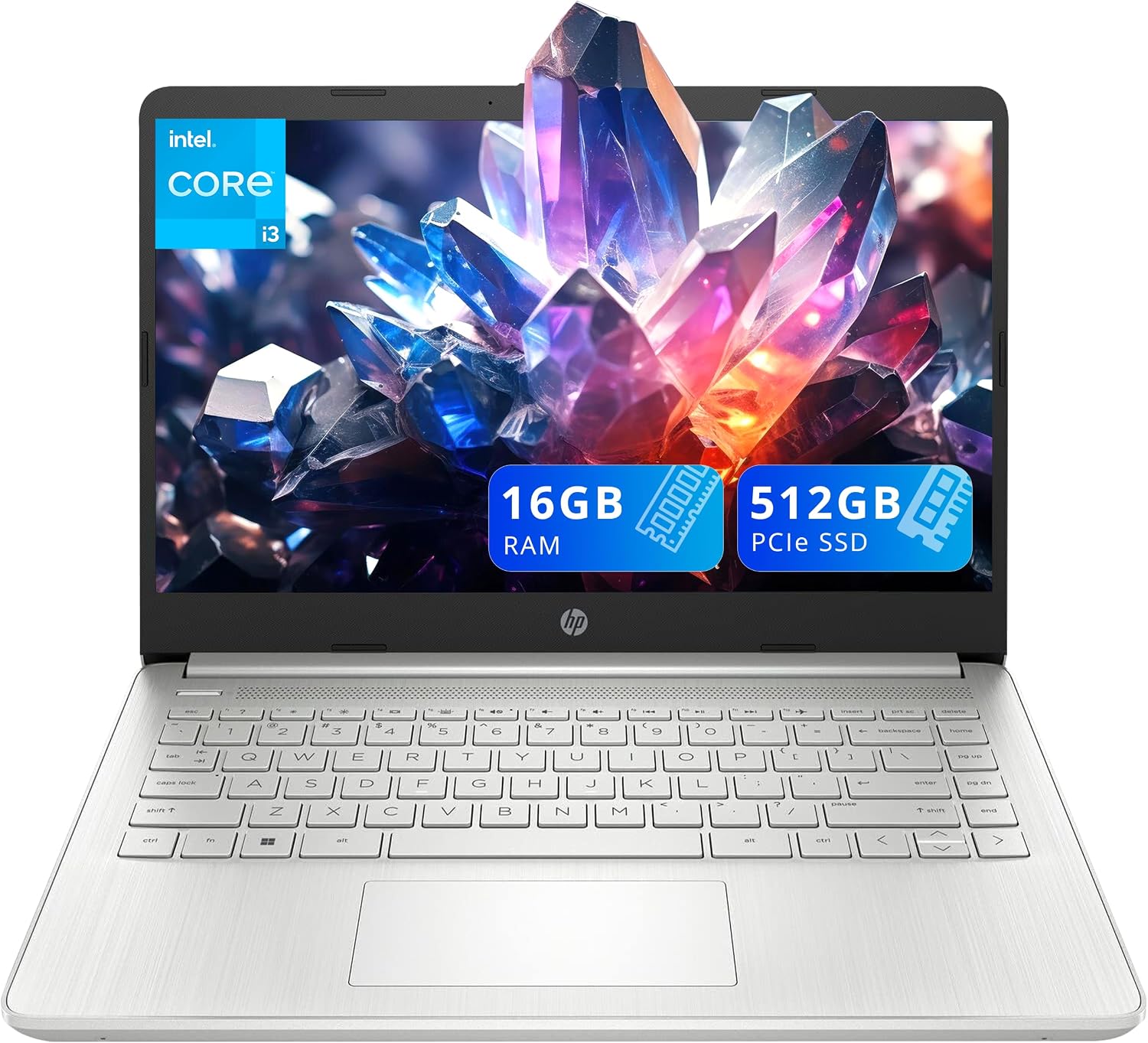 LAPTOP HP 14' FHD INTEL CORE I3-1215U 16GB RAM 512GB SSD PLATA - 1