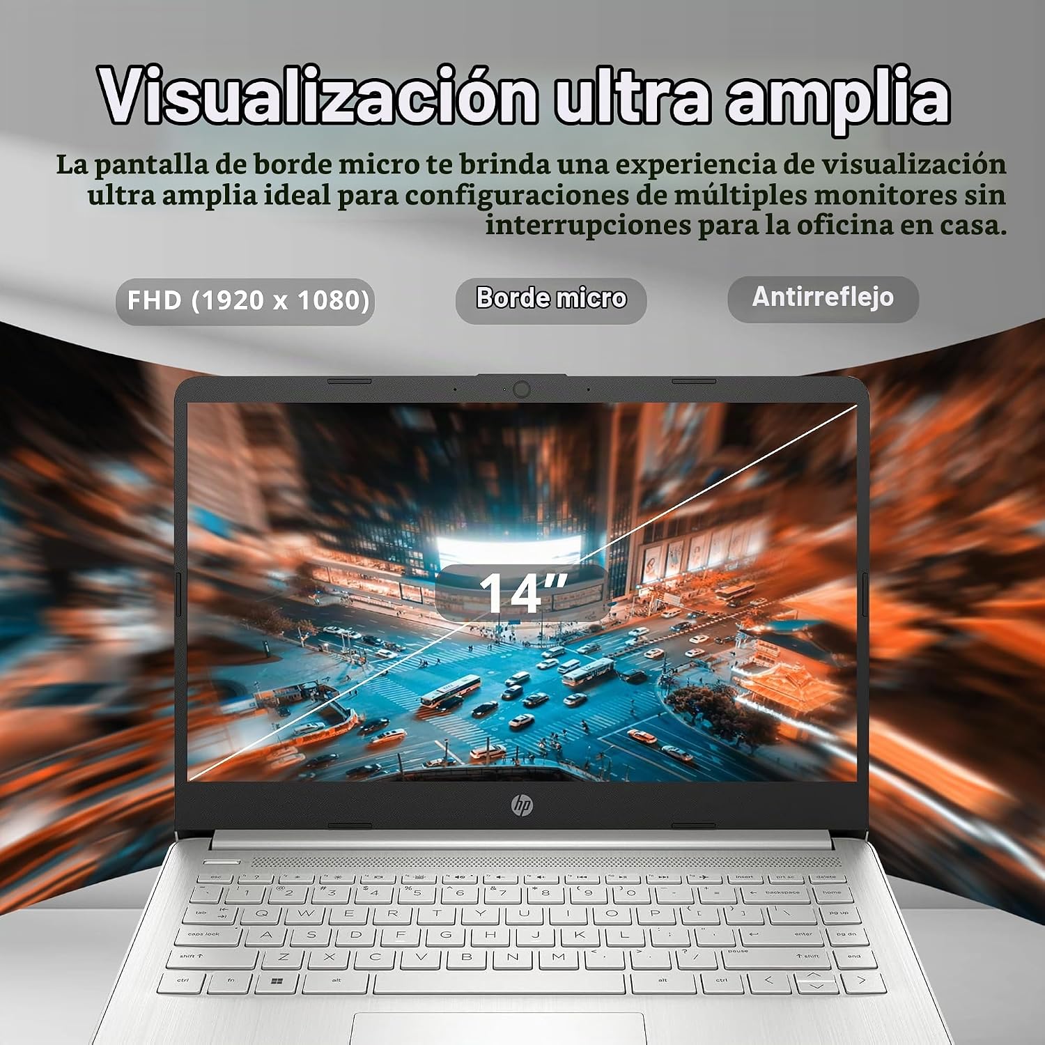 LAPTOP HP 14' FHD INTEL CORE I3-1215U 16GB RAM 512GB SSD PLATA - 3