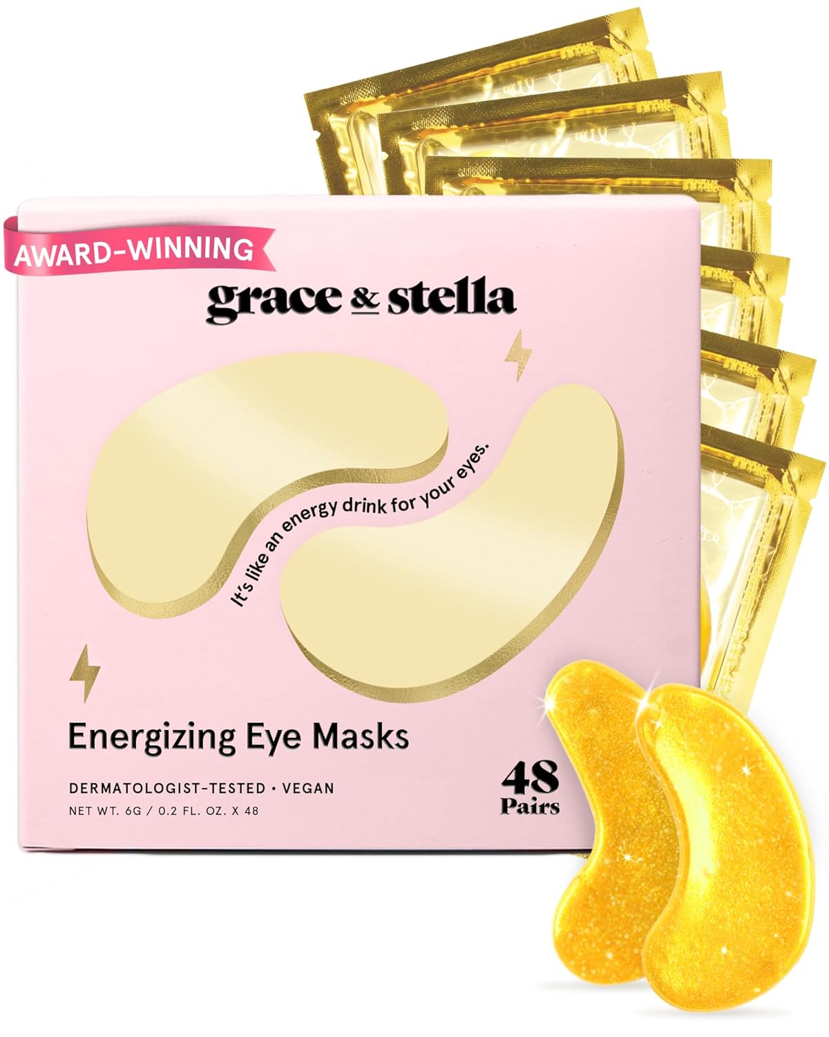 MASCARILLA PARA CONTORNO DE OJOS GRACE Y STELLA ORO 48 PARES - 1
