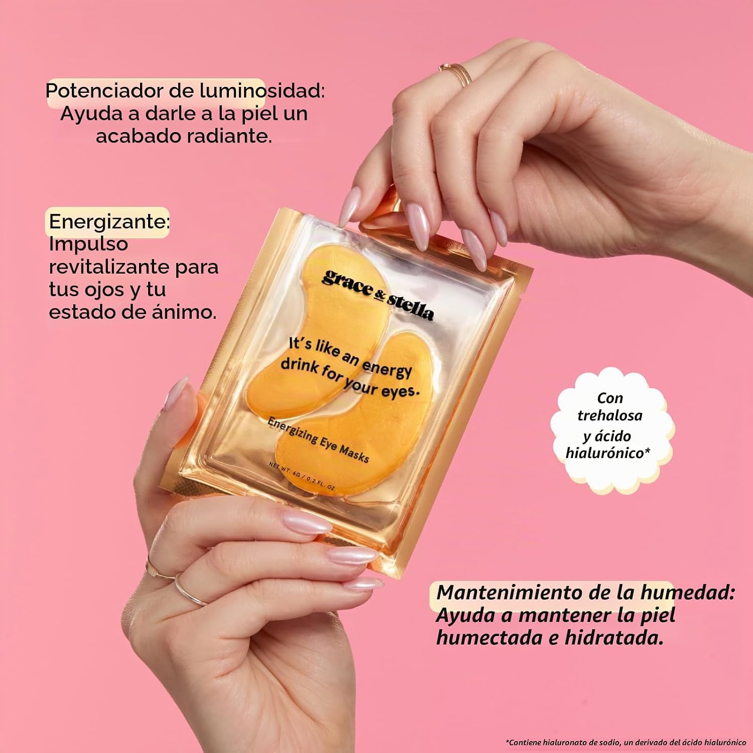 MASCARILLA PARA CONTORNO DE OJOS GRACE Y STELLA ORO 48 PARES - 3