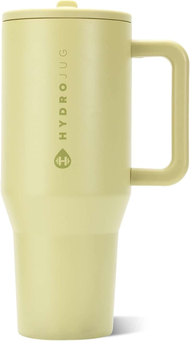 VASO TUMBLER HYDROJUG TRAVELER 40OZ CON AISLAMIENTO, ASA Y POPOTE OLIVA - 1