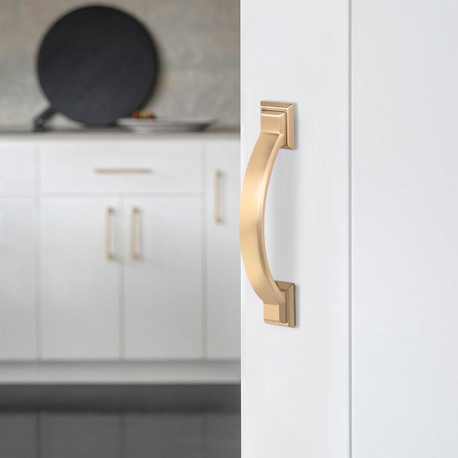 MANIJA PARA MUEBLE 3 PULGADAS BRONCE CHAMPAGNE PAQUETE 10 UNIDADES - 2