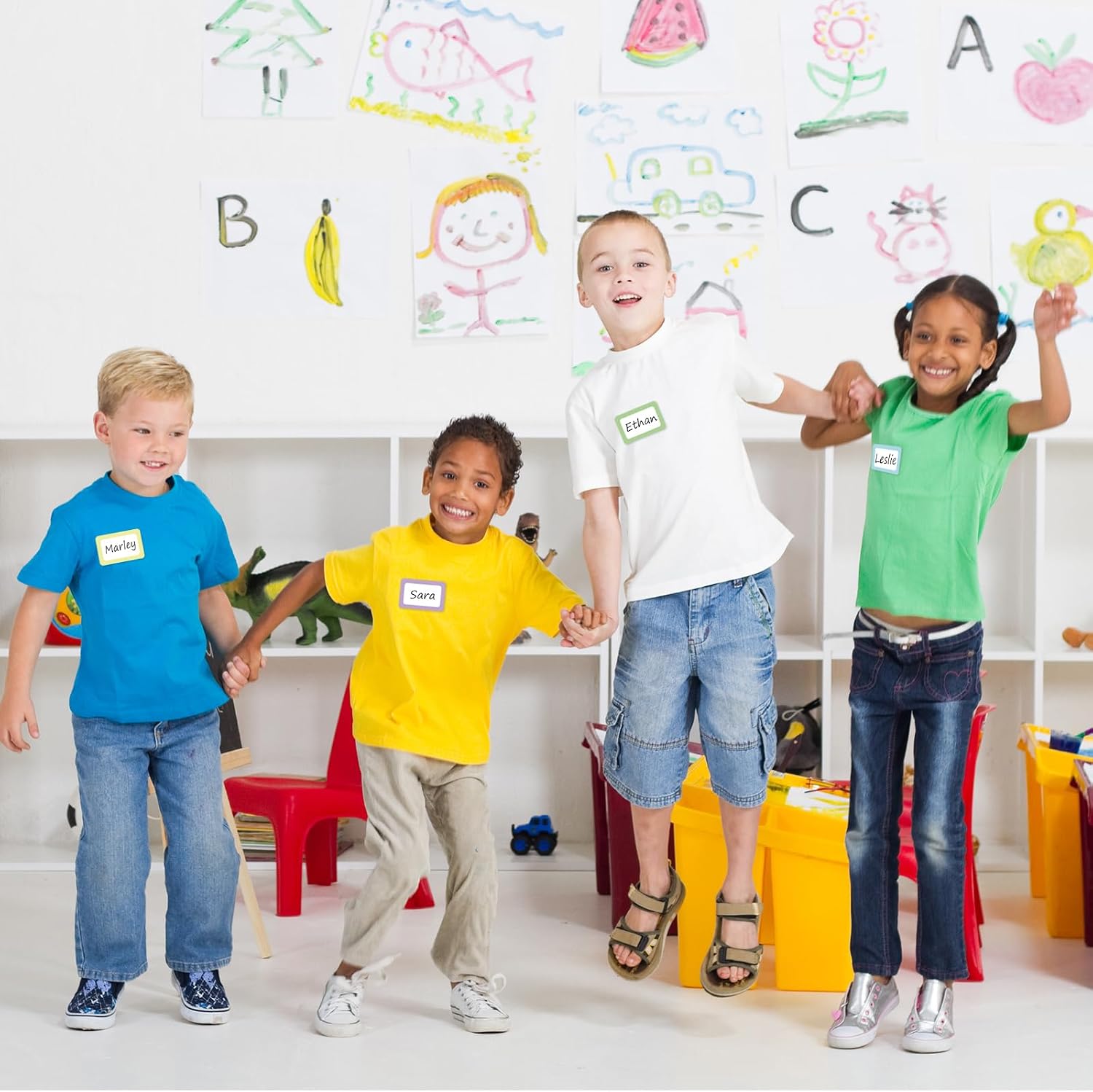 ETIQUETAS ADHESIVAS RECTANGULARES WHALINE 420 PIEZAS COLORES PASTEL 3 X 2 PULGADAS - 4