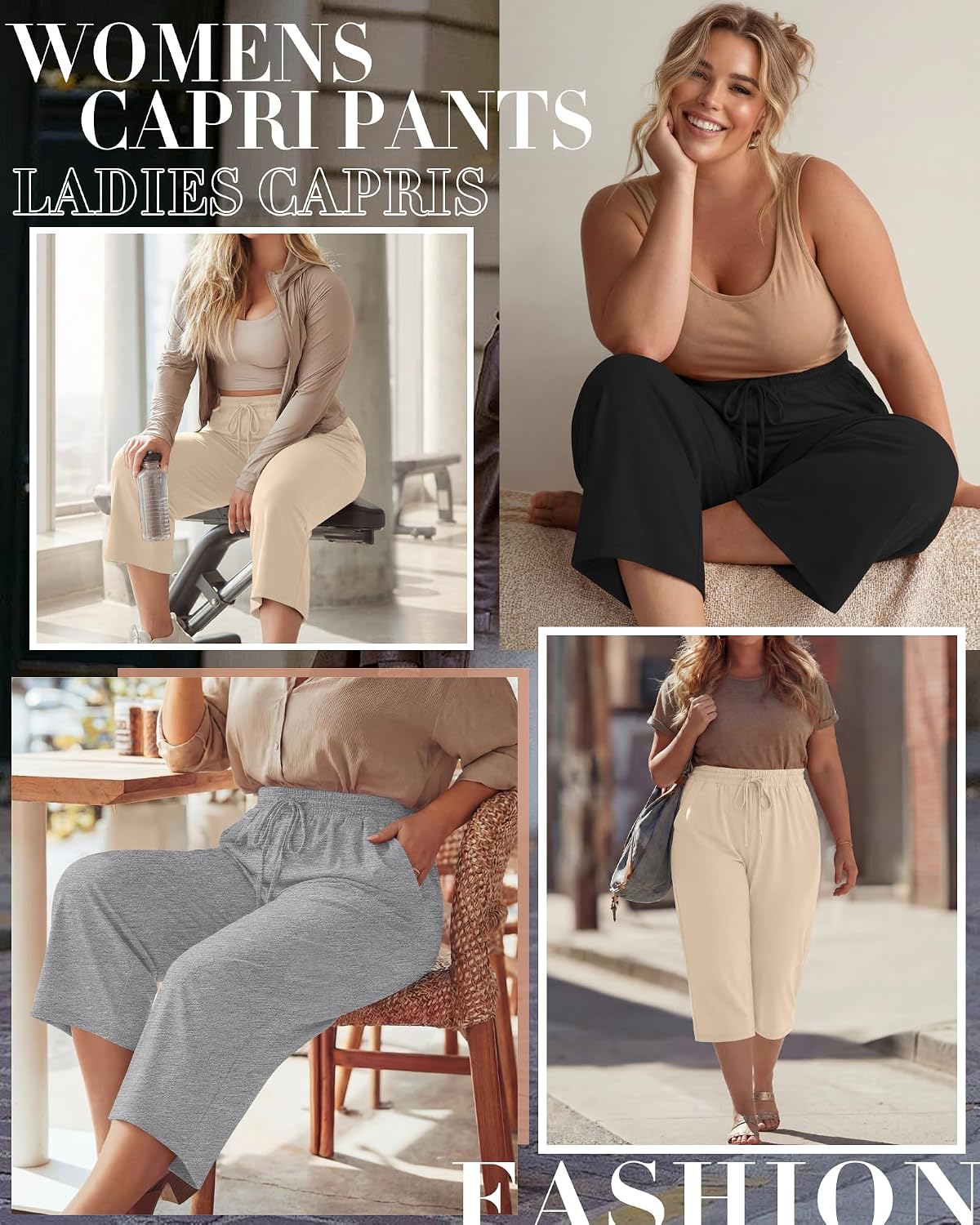 PANTALÓN CAPRI NEER TALLA GRANDE ALGODÓN PACK 3 UNIDADES - 3