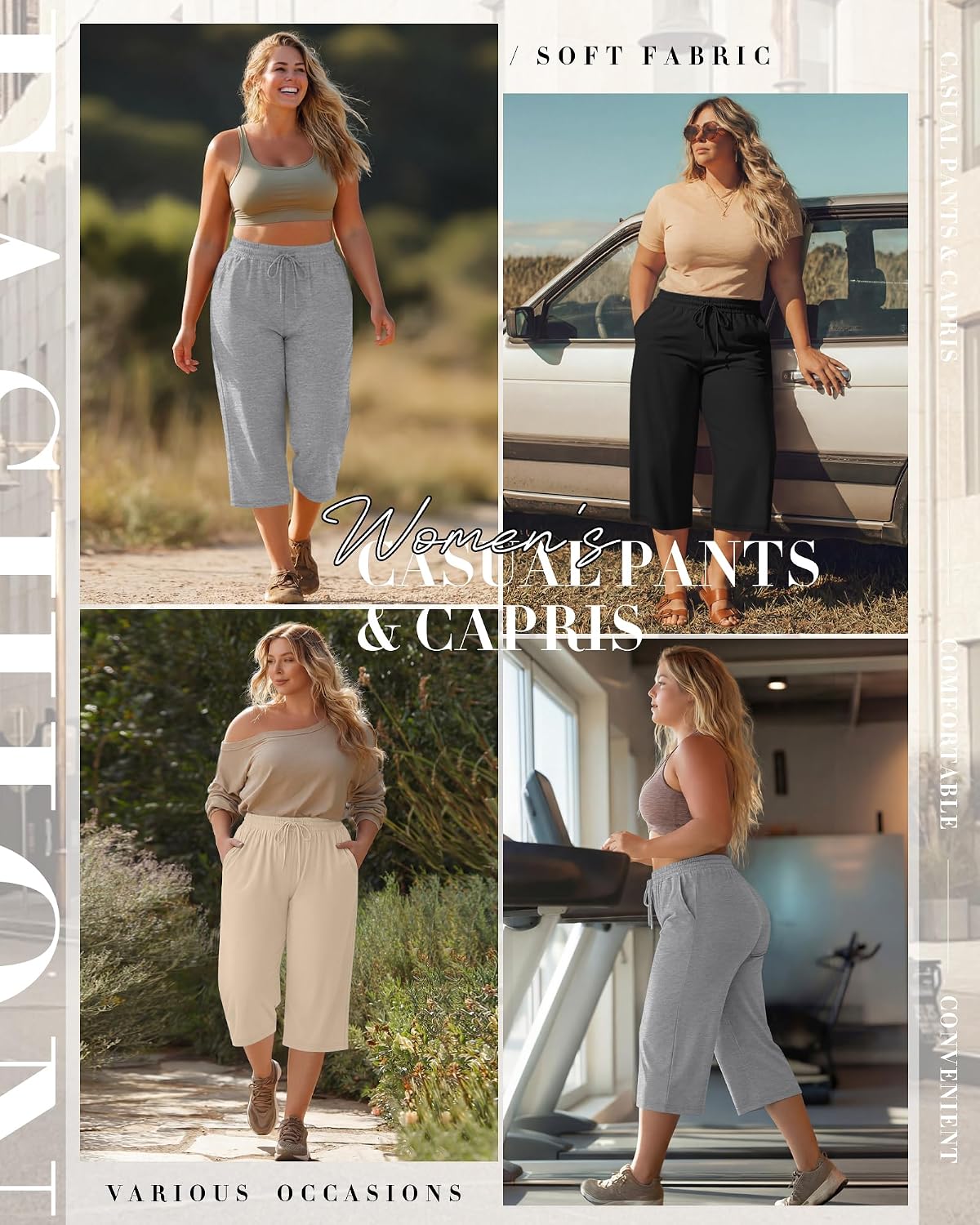 PANTALÓN CAPRI NEER TALLA GRANDE ALGODÓN PACK 3 UNIDADES - 4