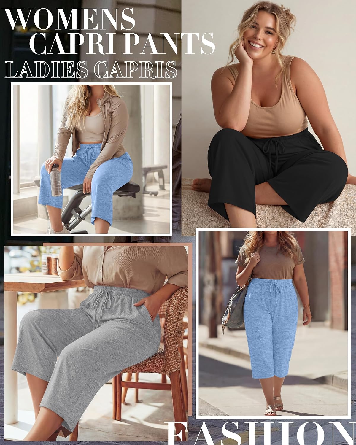 PANTALÓN CAPRI NEER TALLA GRANDE ALGODÓN PACK 3 UNIDADES - 3