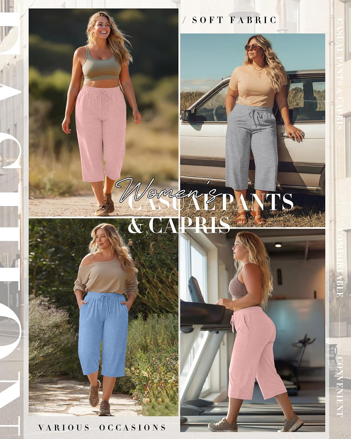 PANTALÓN CAPRI NEER TALLA GRANDE ALGODÓN PACK 3 UNIDADES - 4