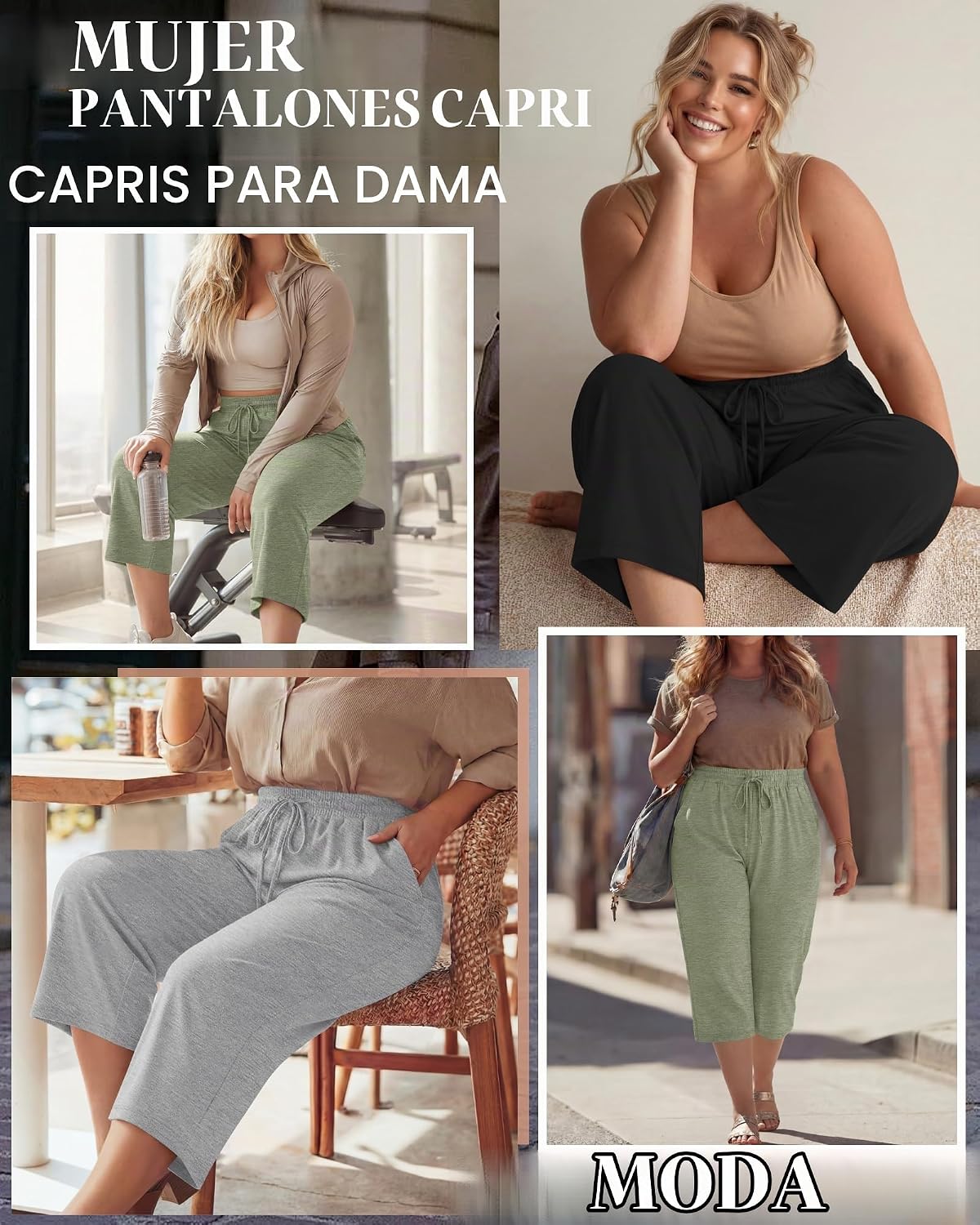 PANTALÓN CAPRI NEER TALLA GRANDE PACK 3 UNIDADES ALGODÓN - 3