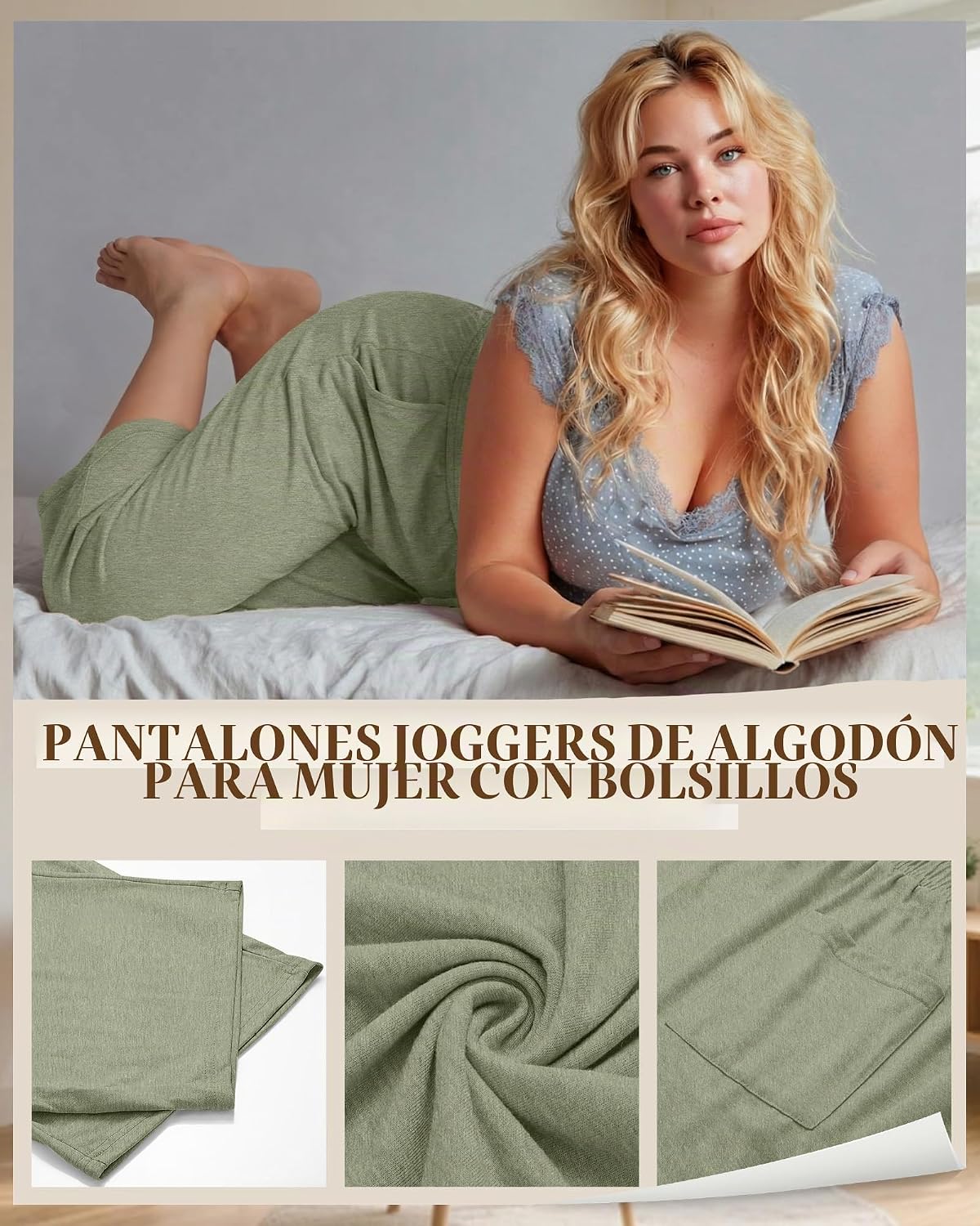 PANTALÓN CAPRI NEER TALLA GRANDE PACK 3 UNIDADES ALGODÓN - 5