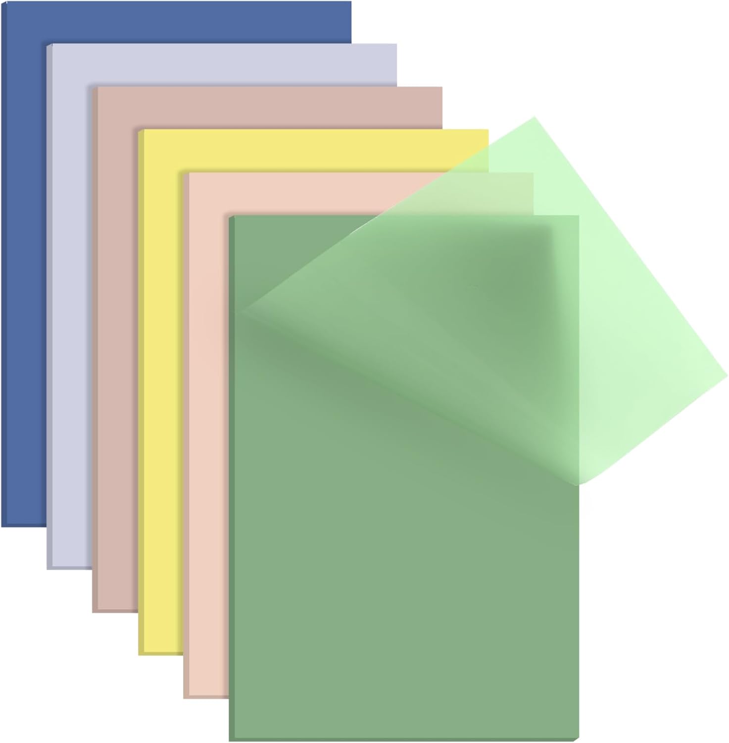 NOTAS ADHESIVAS TRANSPARENTES YINDER 4 X 6 PULGADAS 180 HOJAS MULTICOLOR - 1