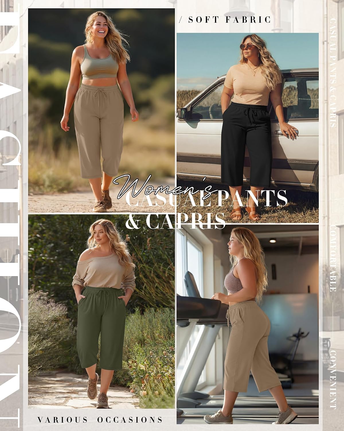 PANTALÓN CAPRI NEER TALLA GRANDE ALGODÓN PACK 3 UNIDADES - 4