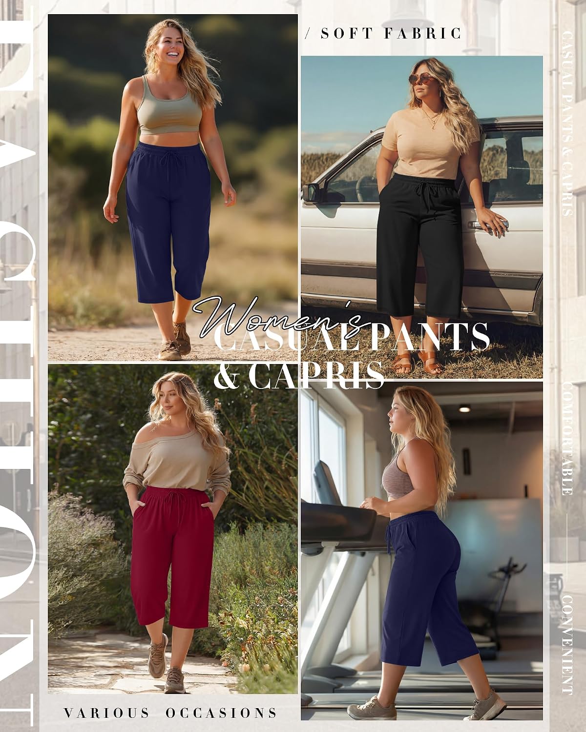 PANTALÓN CAPRI NEER TALLA GRANDE ALGODÓN PACK 3 UNIDADES - 4