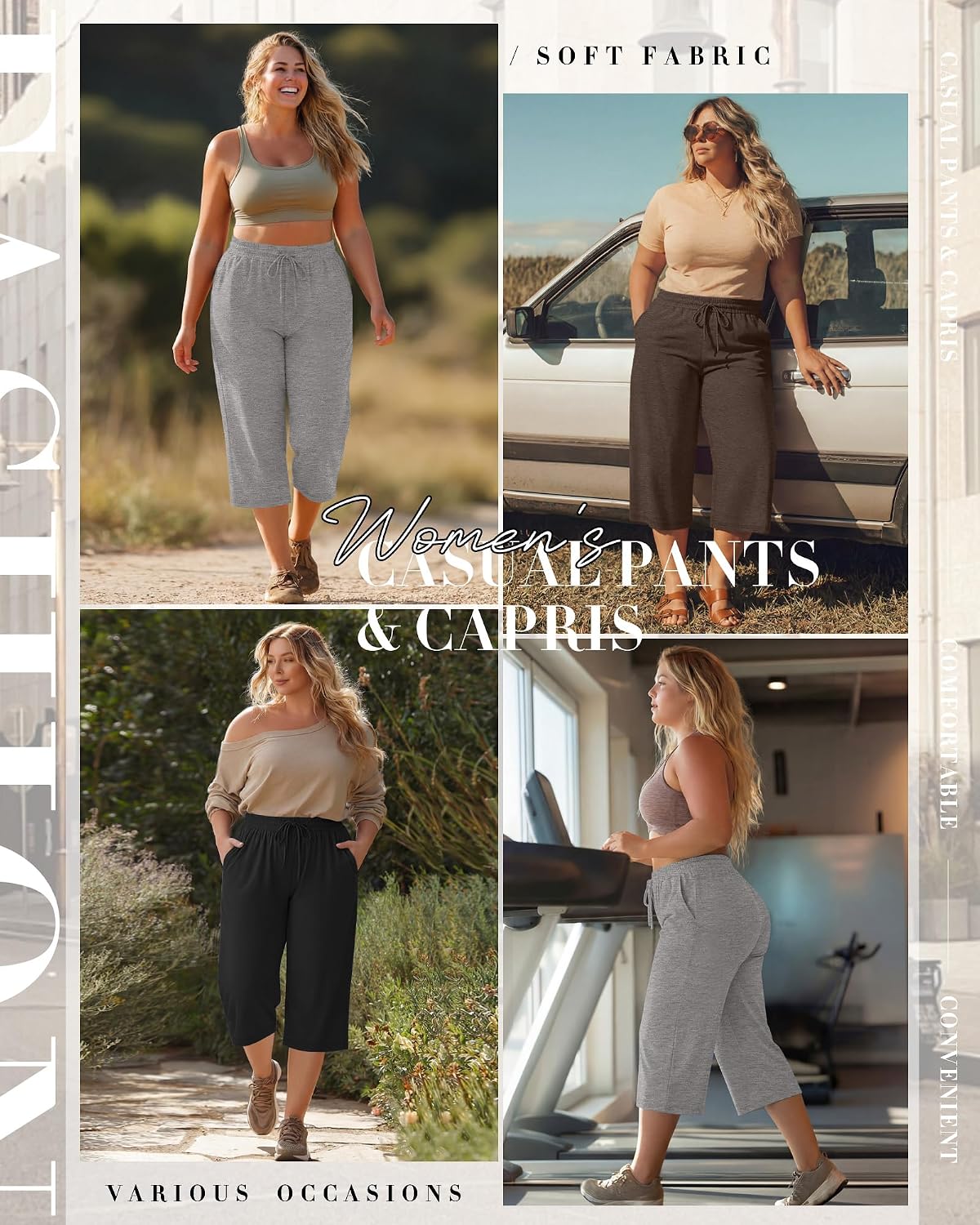 PANTALÓN CAPRI NEER TALLA GRANDE ALGODÓN PACK 3 UNIDADES - 4