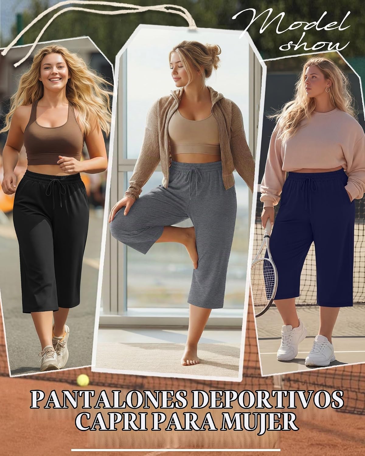 PANTALÓN CAPRI NEER TALLA GRANDE ALGODÓN PACK 3 UNIDADES - 2