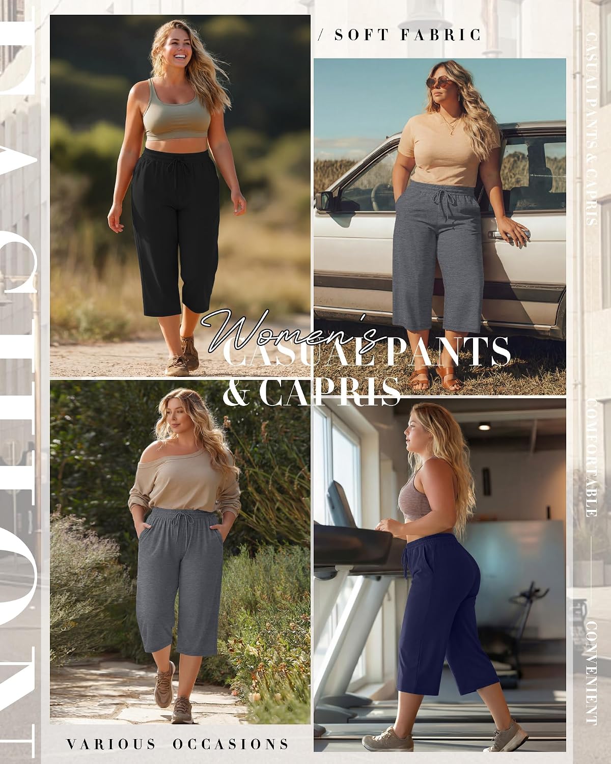 PANTALÓN CAPRI NEER TALLA GRANDE ALGODÓN PACK 3 UNIDADES - 4
