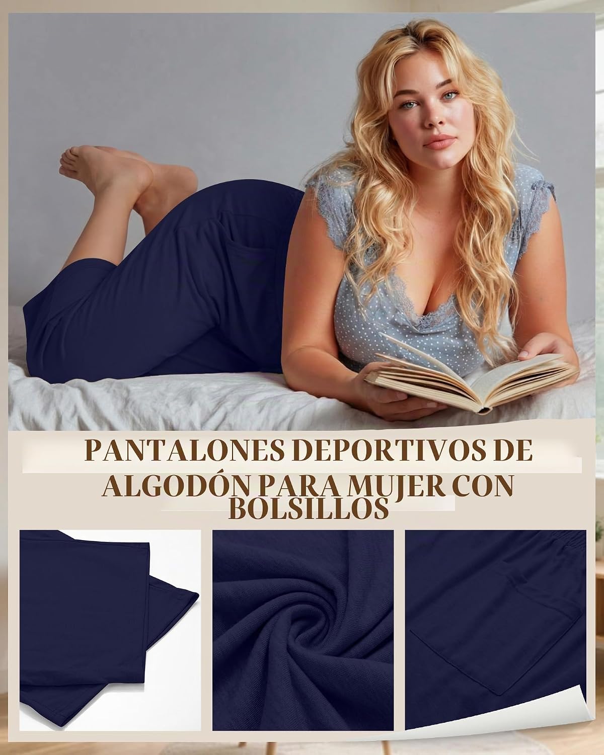 PANTALÓN CAPRI NEER TALLA GRANDE ALGODÓN PACK 3 UNIDADES - 5
