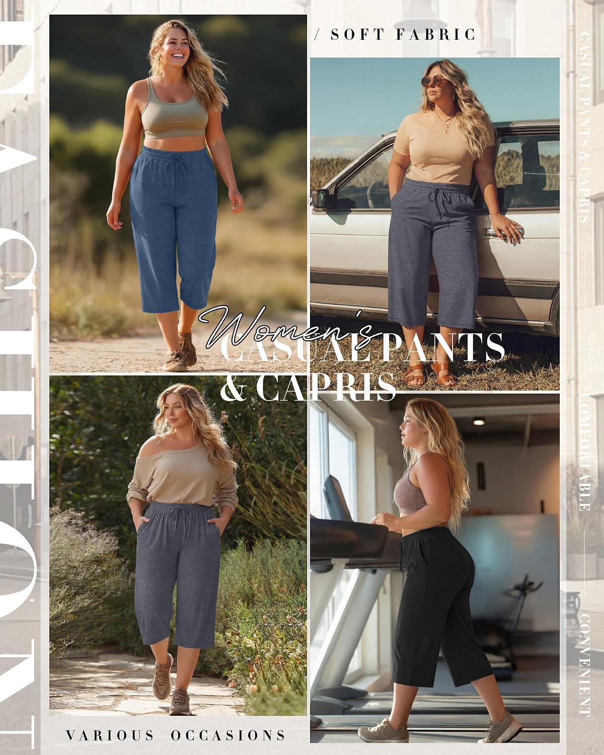 PANTALÓN CAPRI NEER TALLA GRANDE ALGODÓN PACK 3 UNIDADES - 4